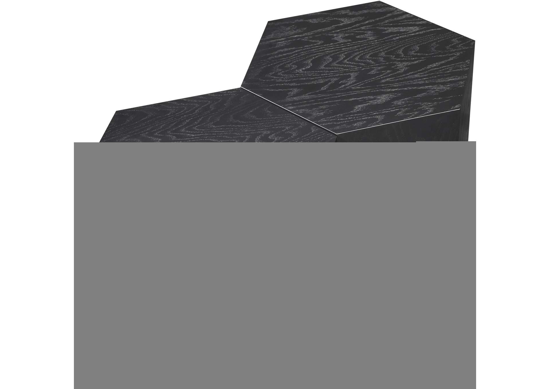 Eternal Black Oak Wood 2 Piece Modular Coffee Table image 7