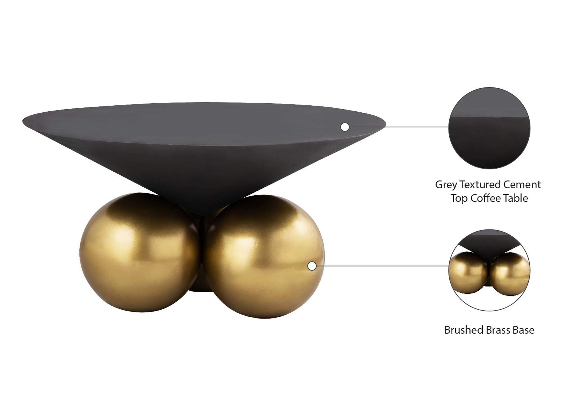 Naples Grey Cement Coffee Table