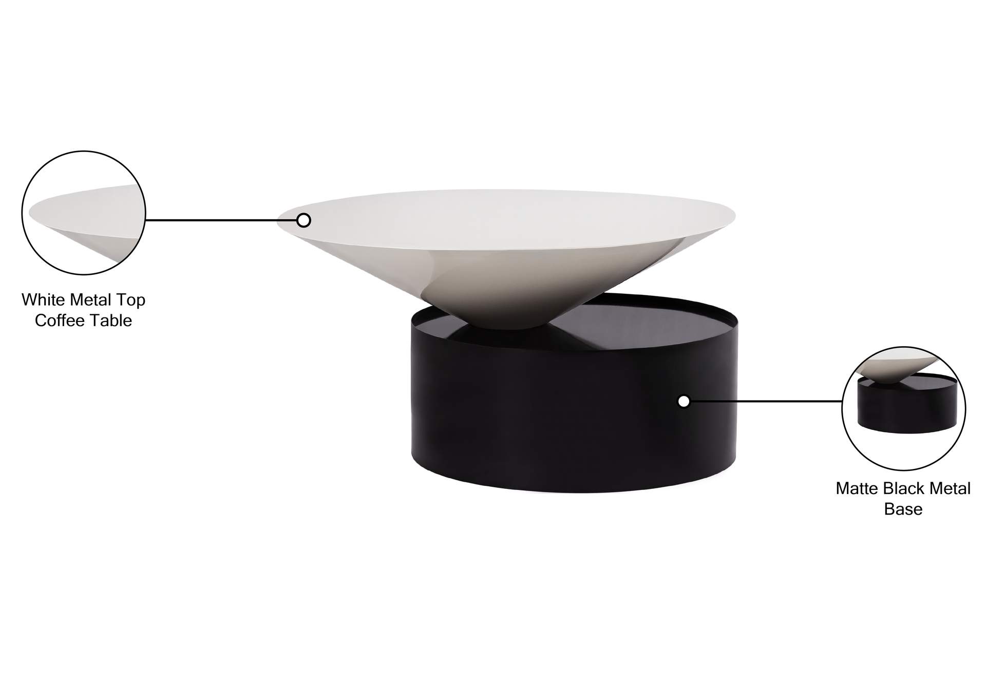 Damon White Coffee Table