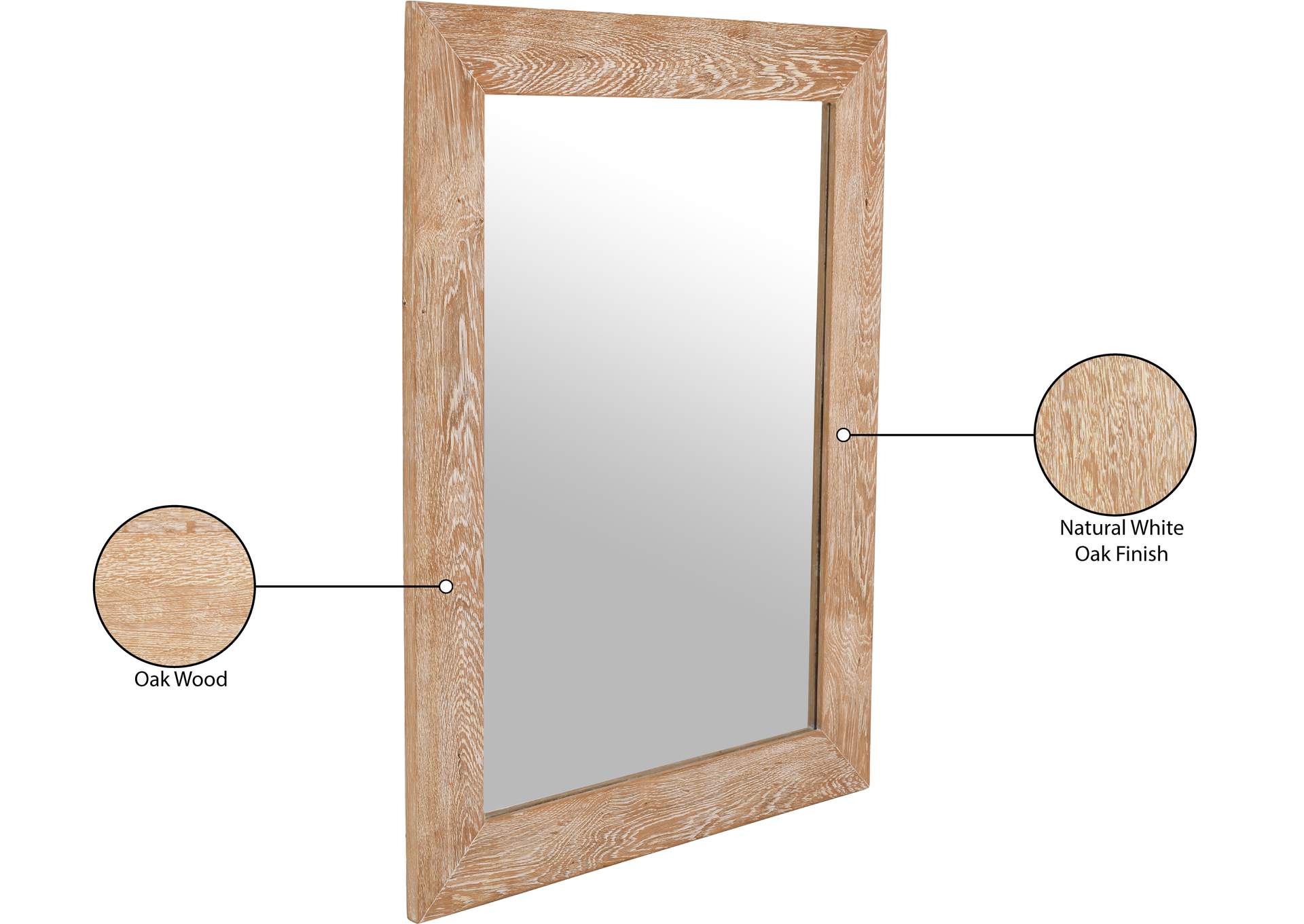 Cresthill White Oak Mirror