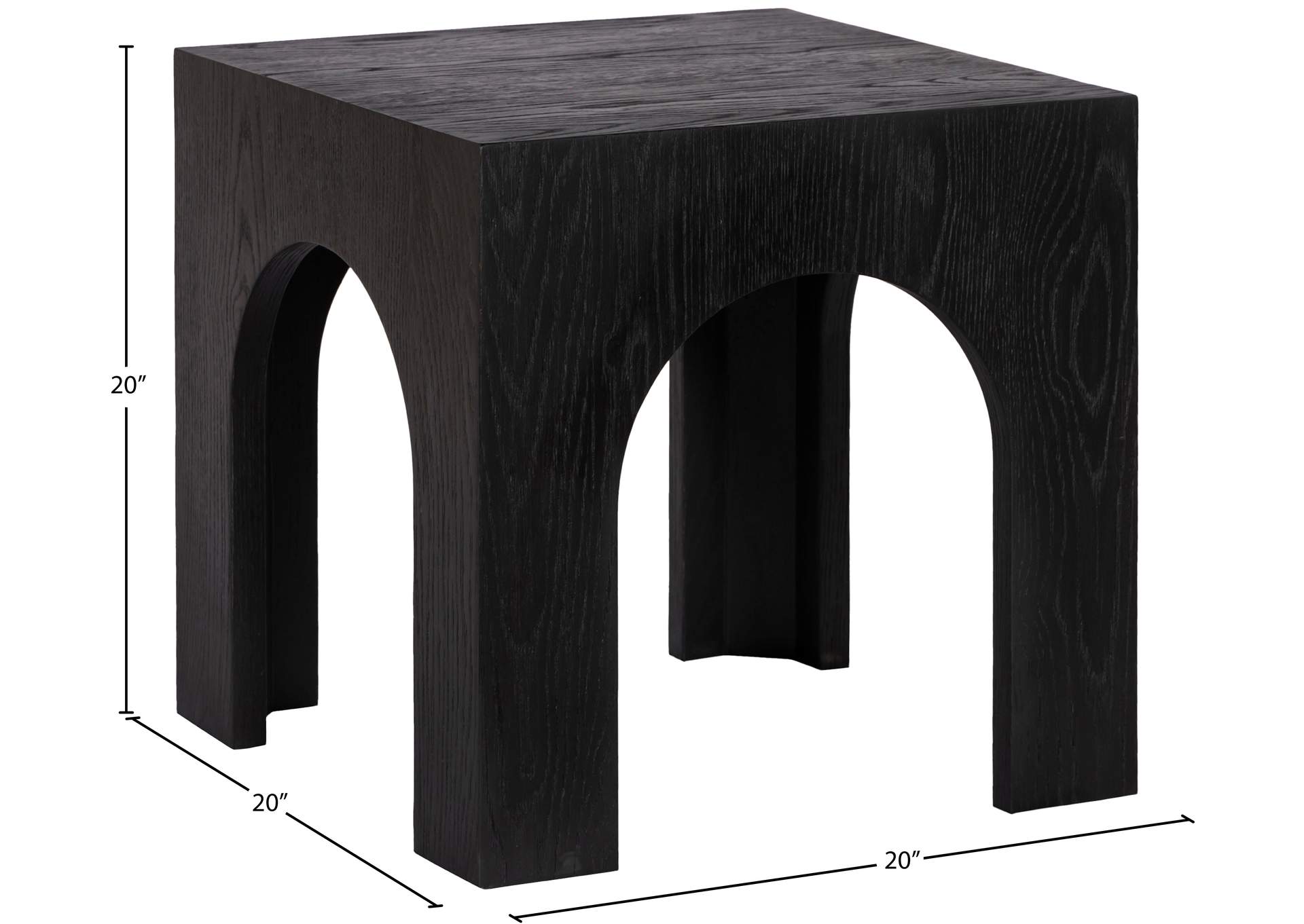 Arch Black End Table
