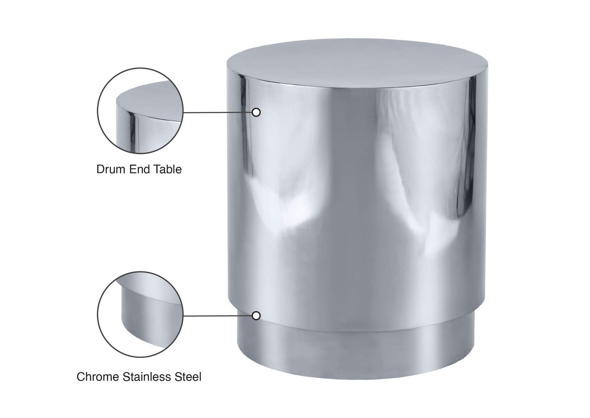 Jazzy Silver End Table