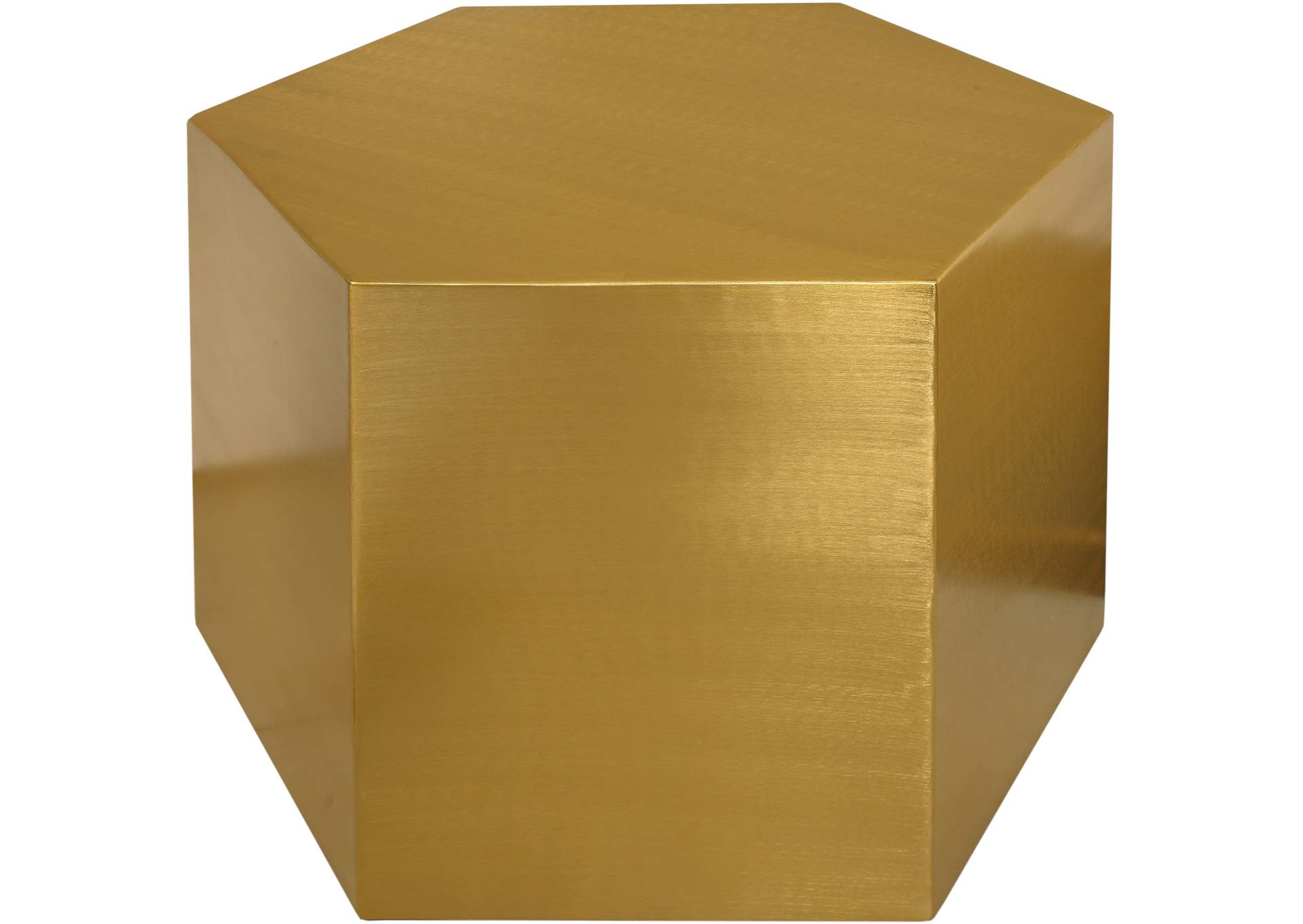Hexagon Brushed Gold Coffee Table