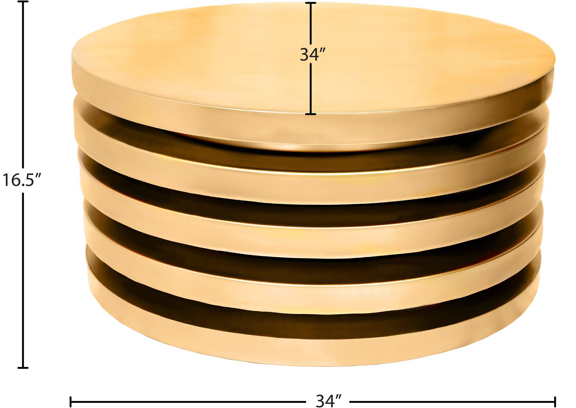 Levels Brushed Gold Coffee Table image 6