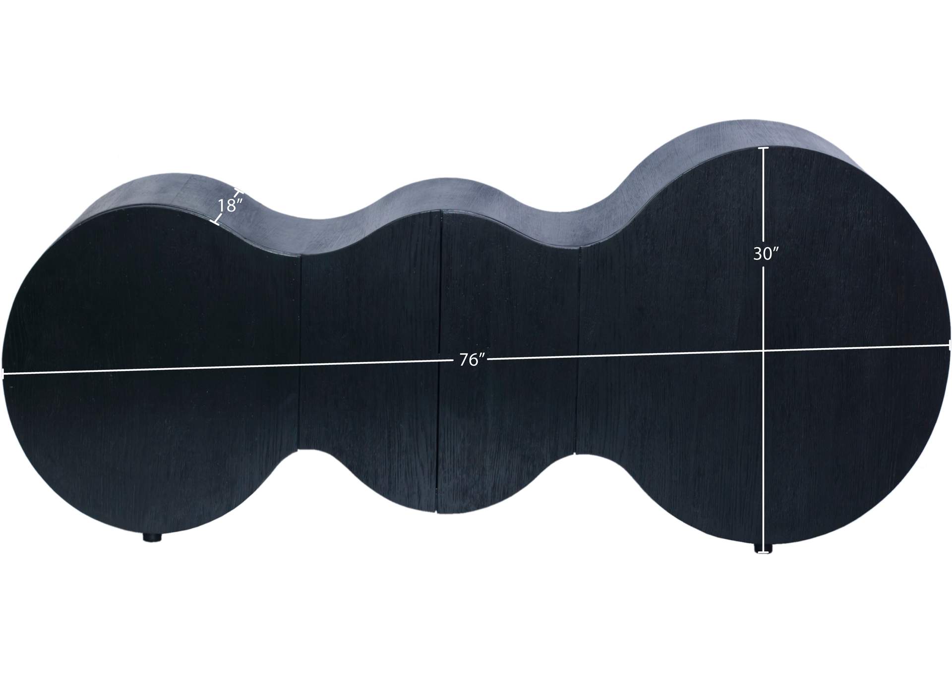 Sono Black Sideboard - Buffet