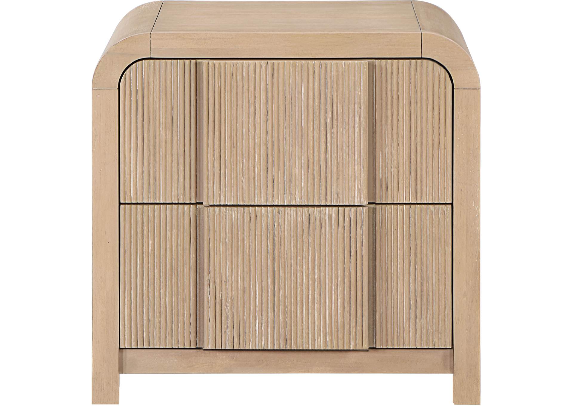 Fluted Natural Night Stand