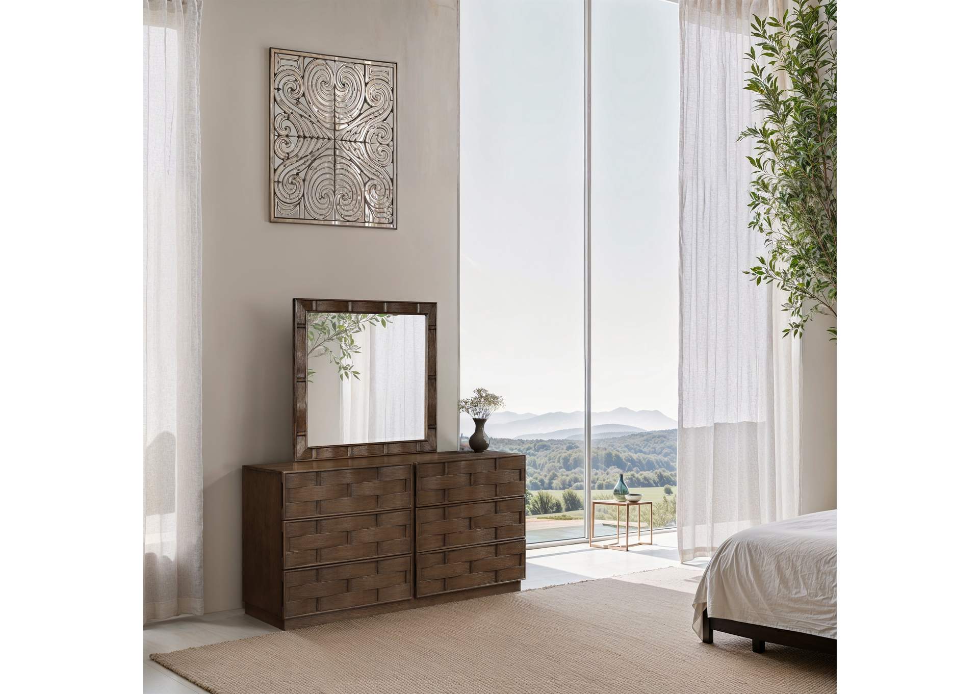 Weave Brown Mirror