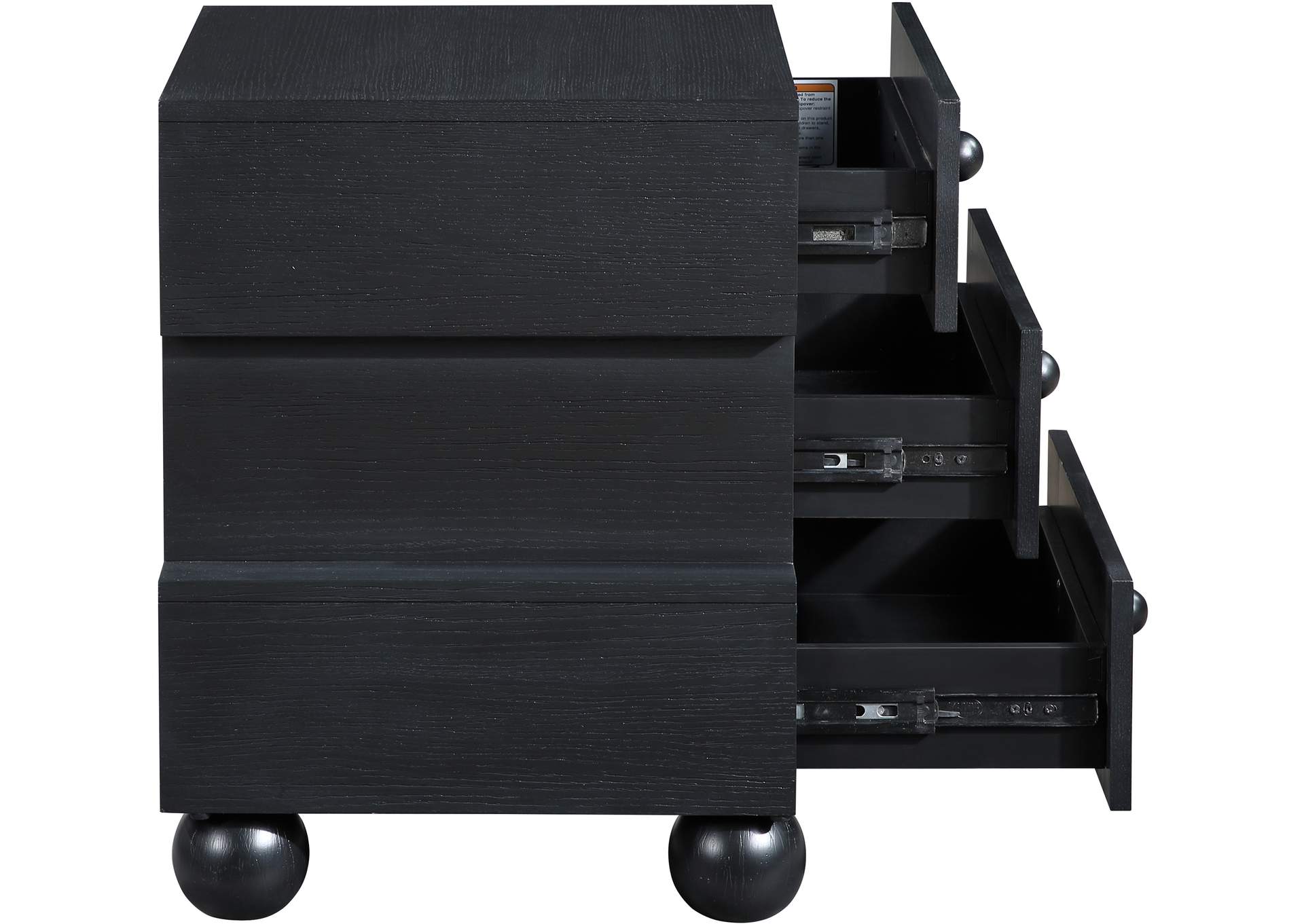 Askew Black Night Stand