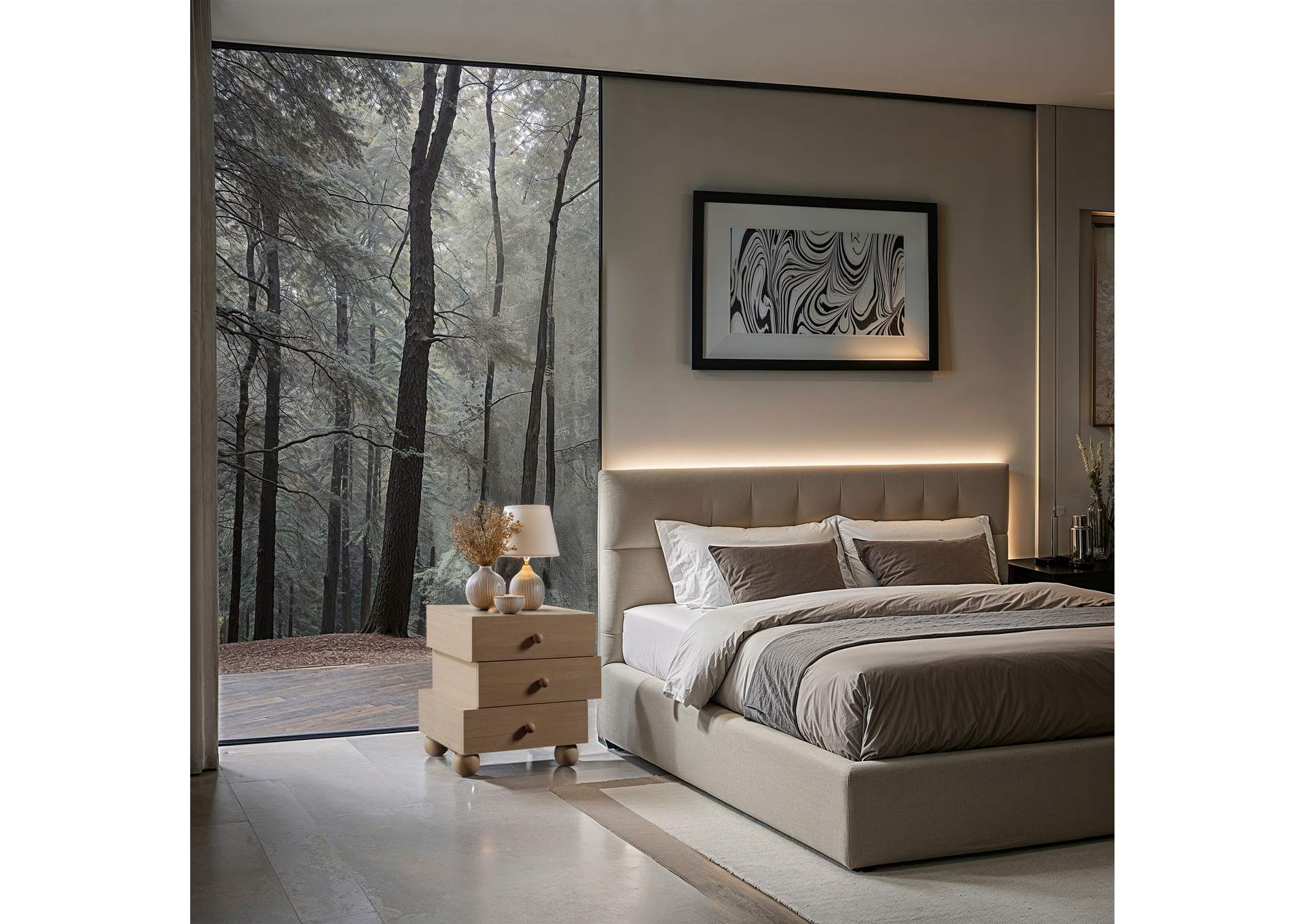 Askew Natural Night Stand