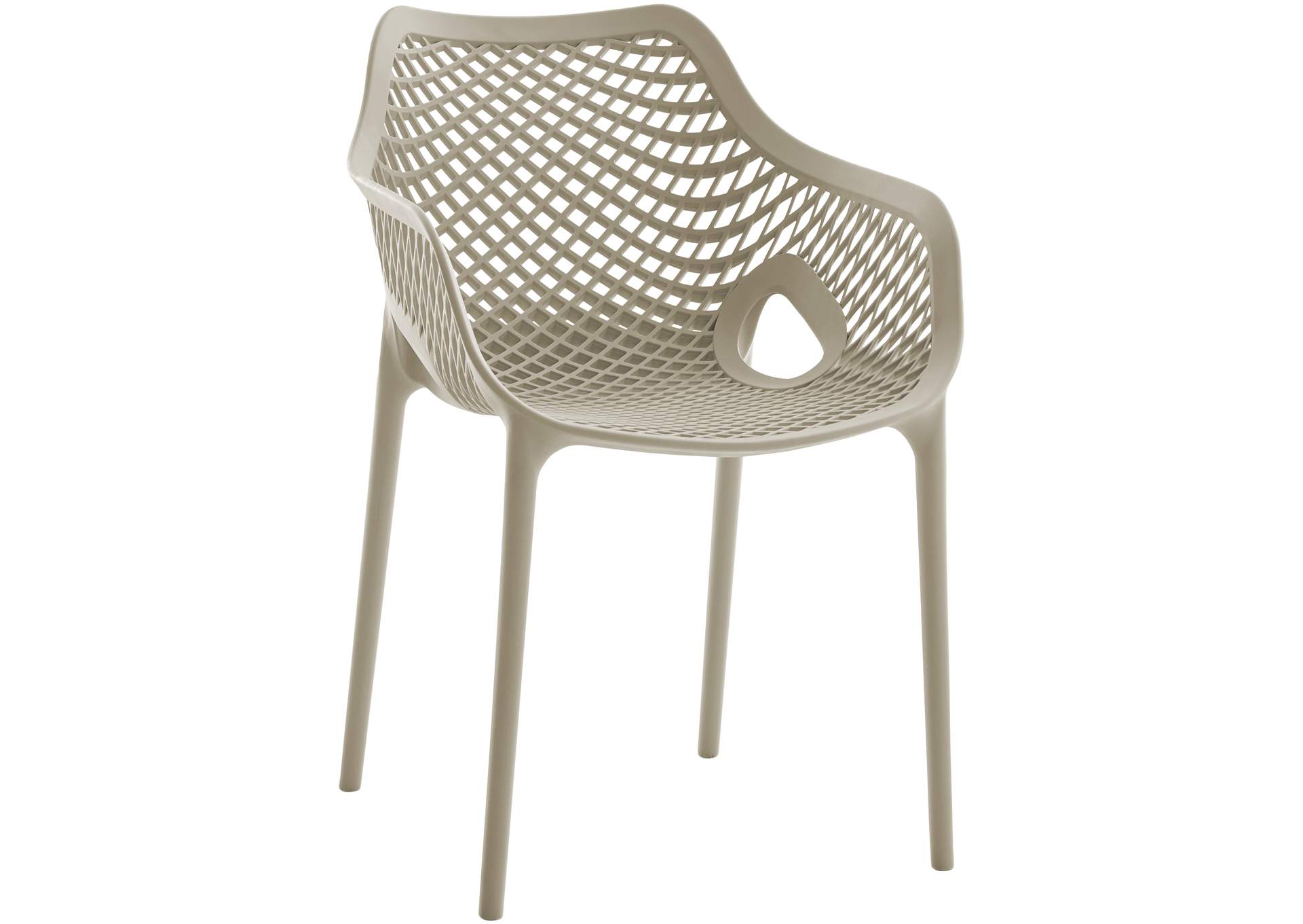 Mykonos Taupe Outdoor Patio Dining Chair