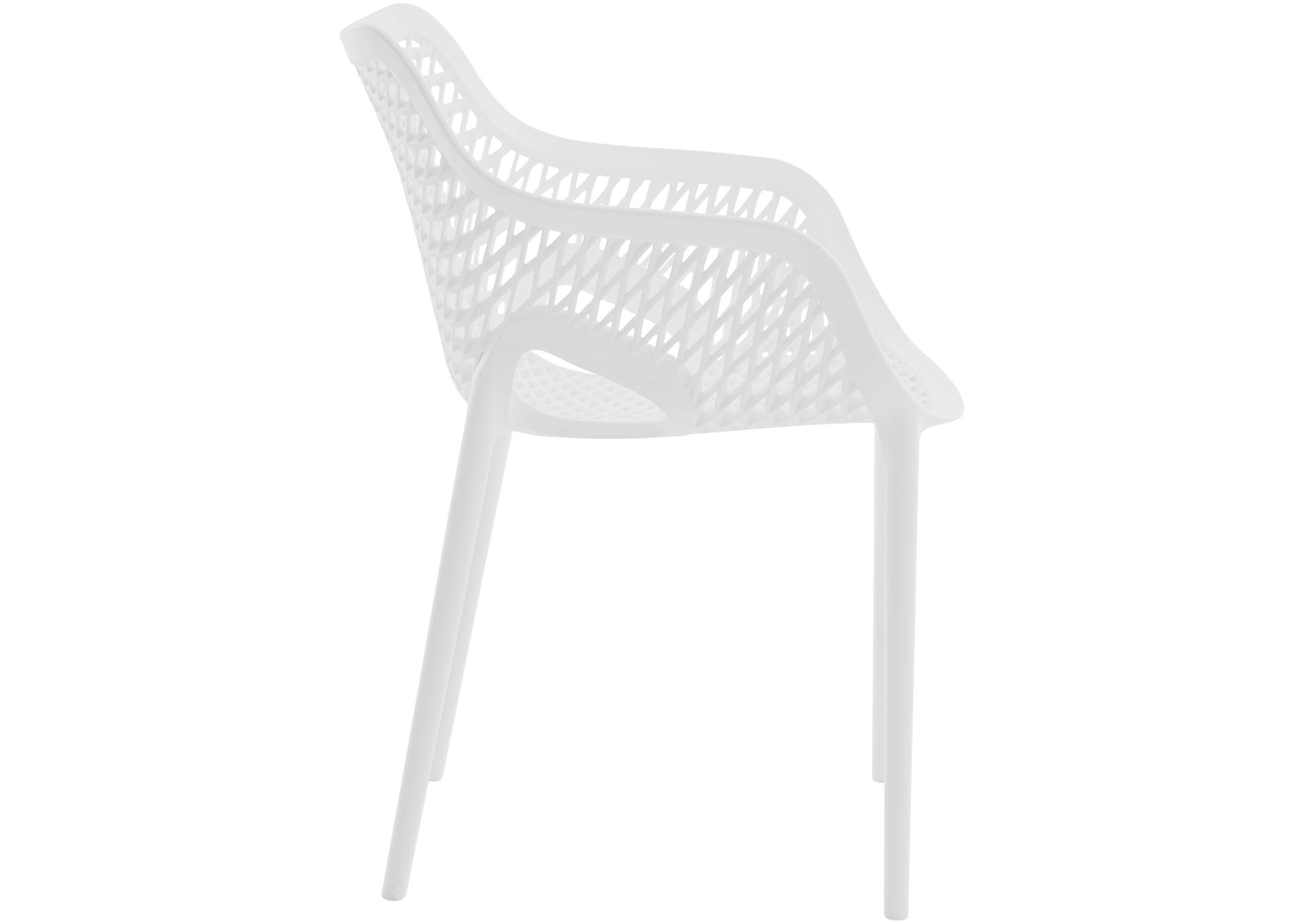 Mykonos White Outdoor Patio Dining Chair