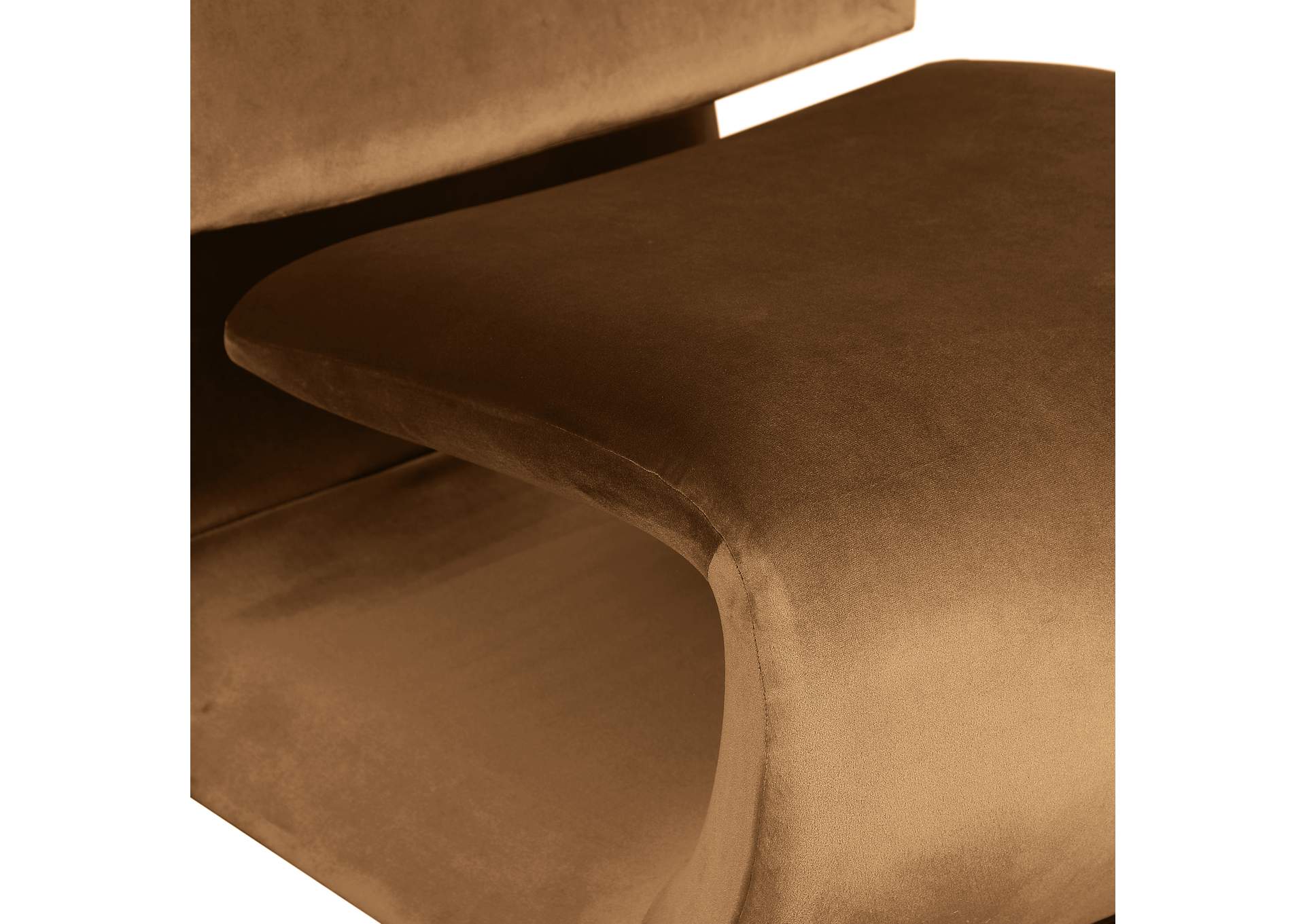 Nouveau Saddle Velvet Accent Chair