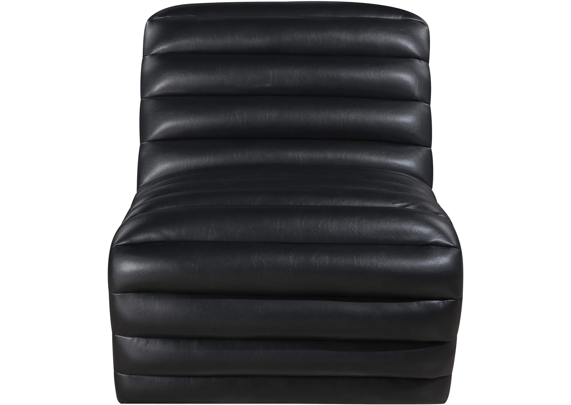 Vega Black Vegan Leather Accent Chair image 4