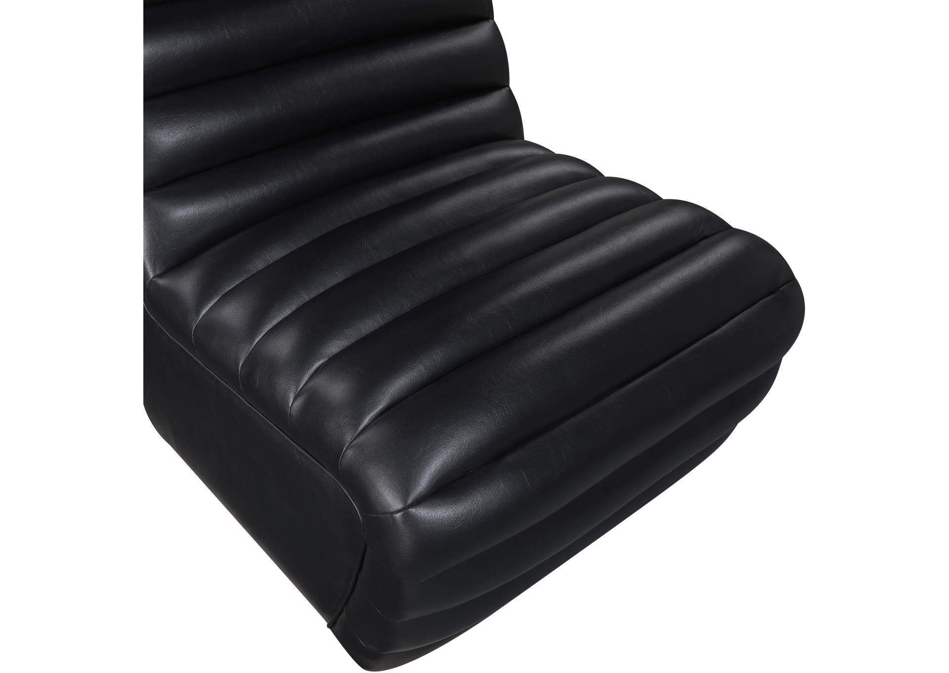 Vega Black Vegan Leather Accent Chair image 7
