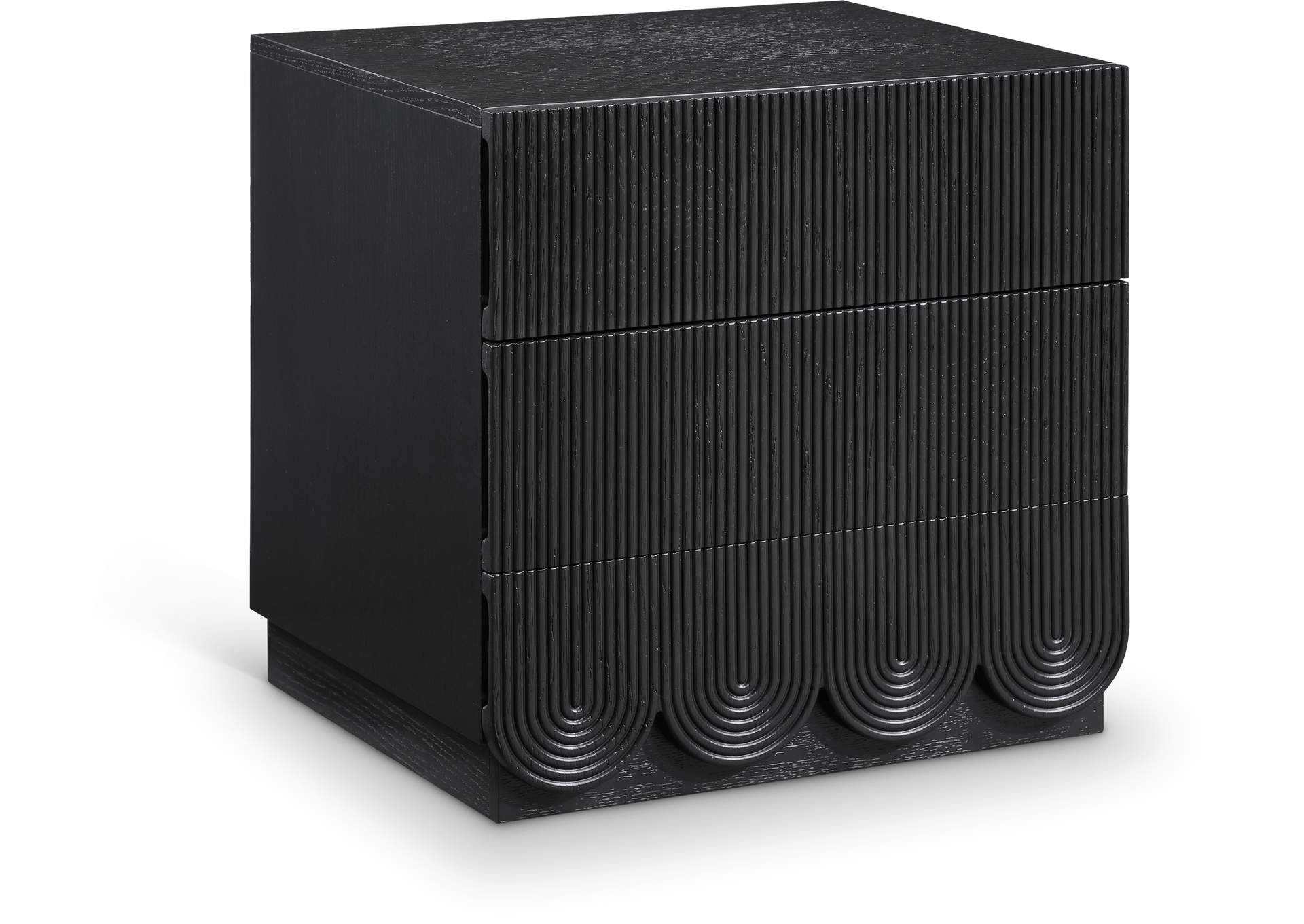 Scallop Black Night Stand image 1