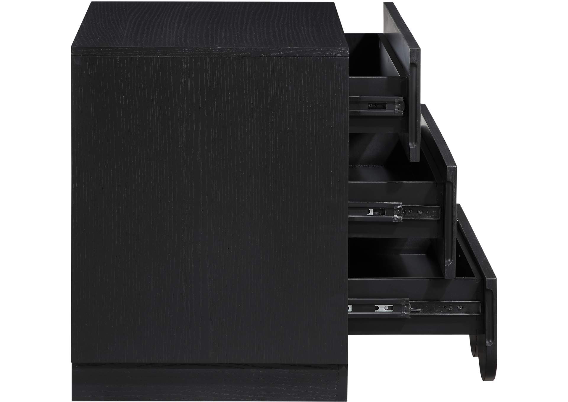 Scallop Black Night Stand image 7