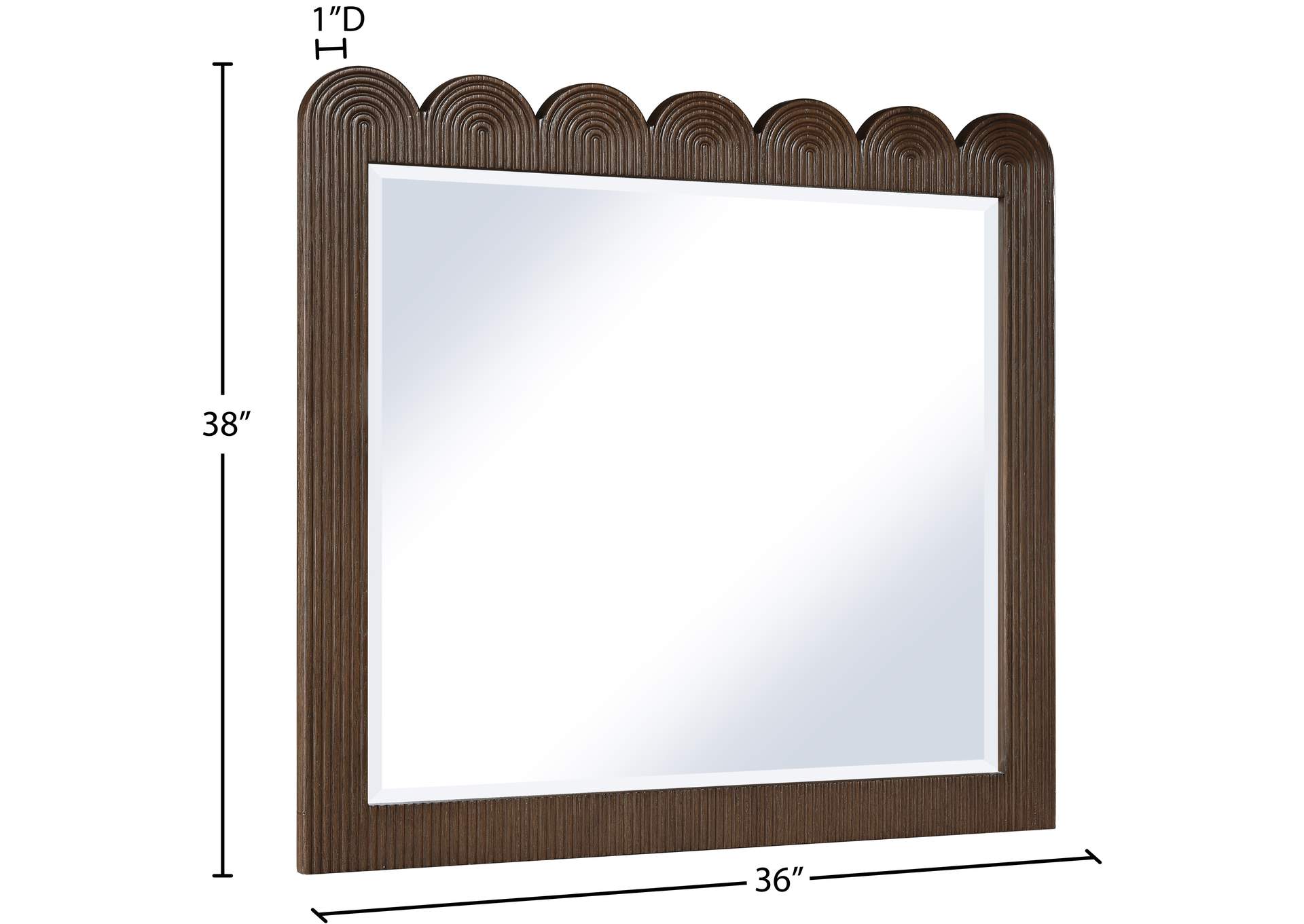Scallop Brown Mirror