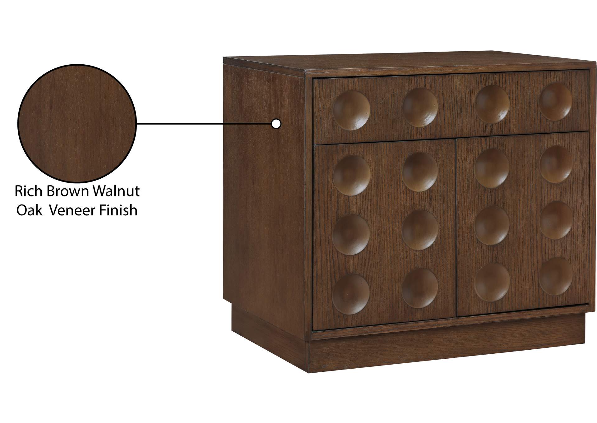 Compass Brown Night Stand