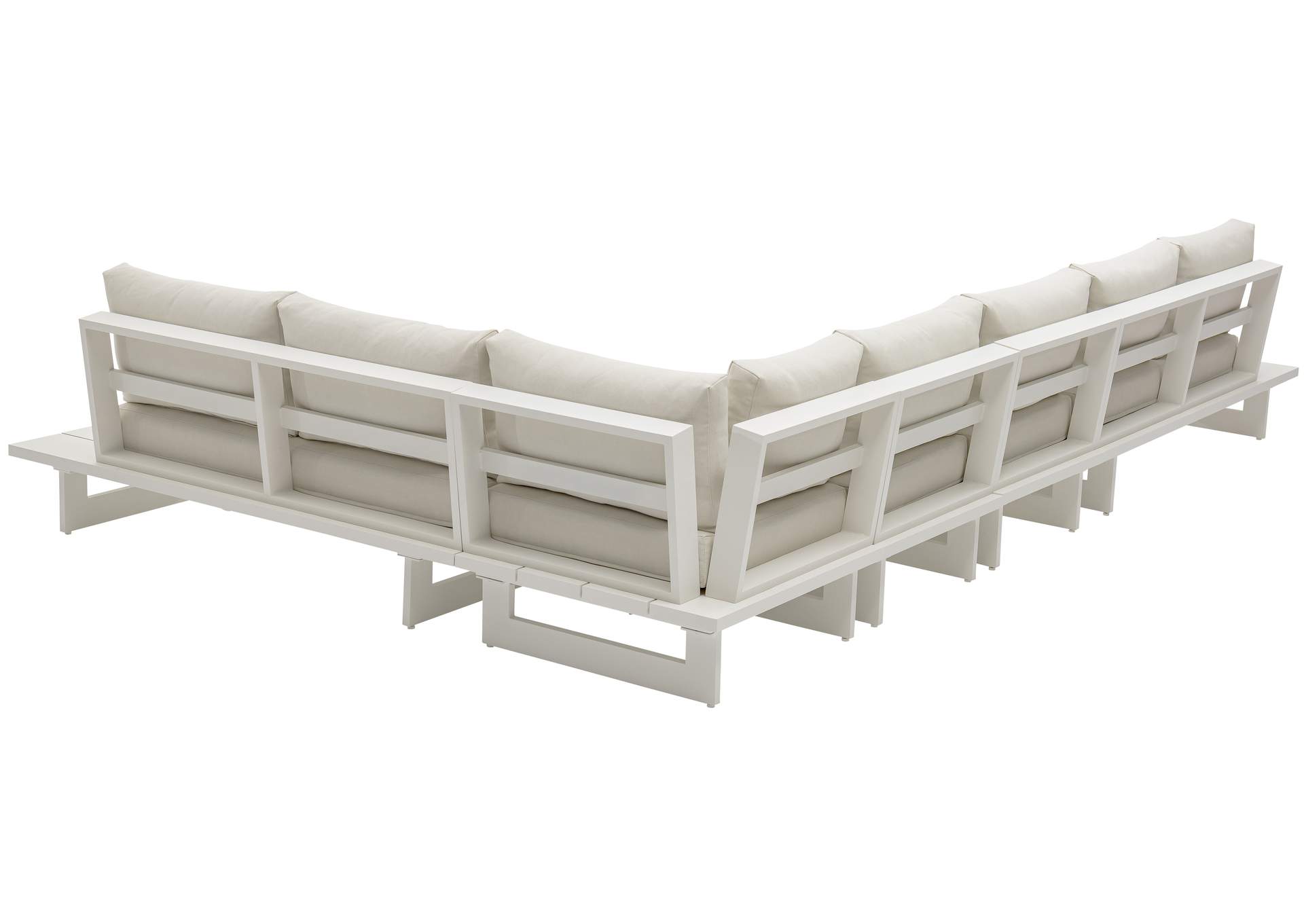 Maldives Cream Water Resistant Fabric Outdoor Patio Modular Sectional