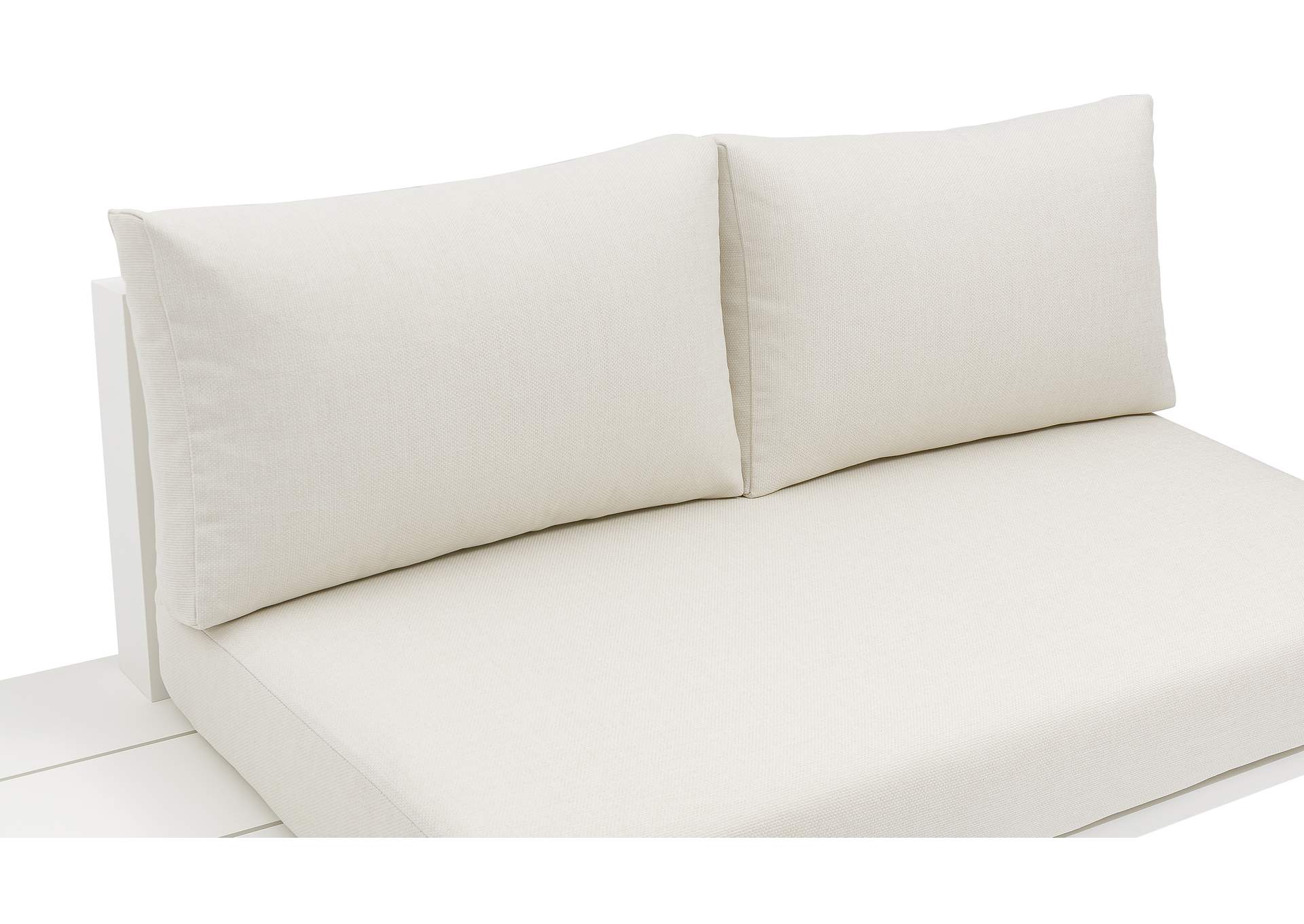 Maldives Cream Water Resistant Fabric Outdoor Patio Modular Sectional