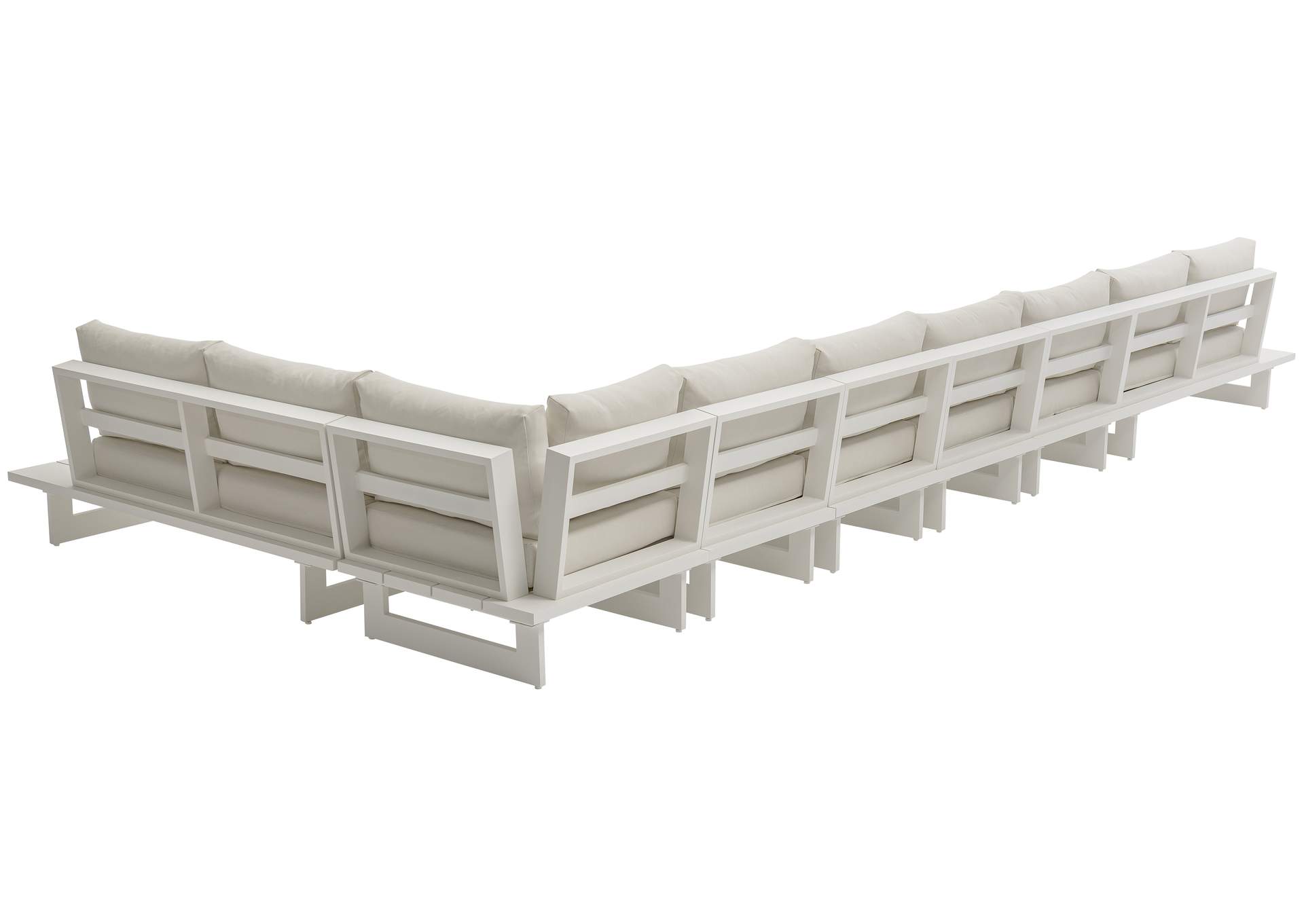 Maldives Cream Water Resistant Fabric Outdoor Patio Modular Sectional