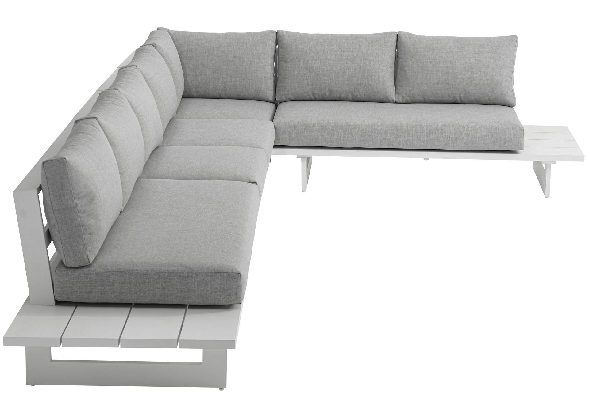 Maldives Grey Water Resistant Fabric Outdoor Patio Modular Sectional