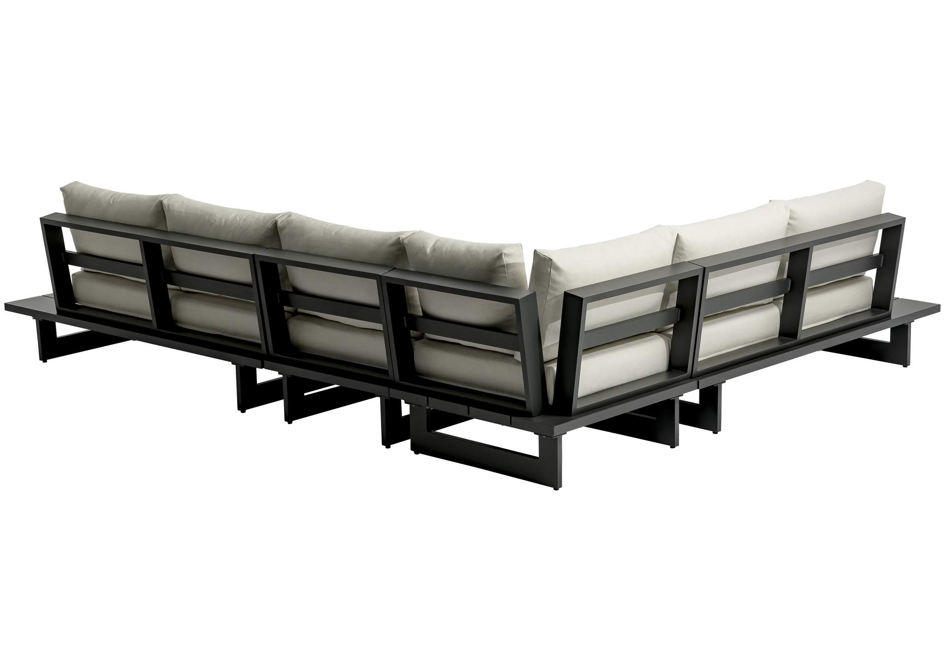 Maldives Cream Water Resistant Fabric Outdoor Patio Modular Sectional