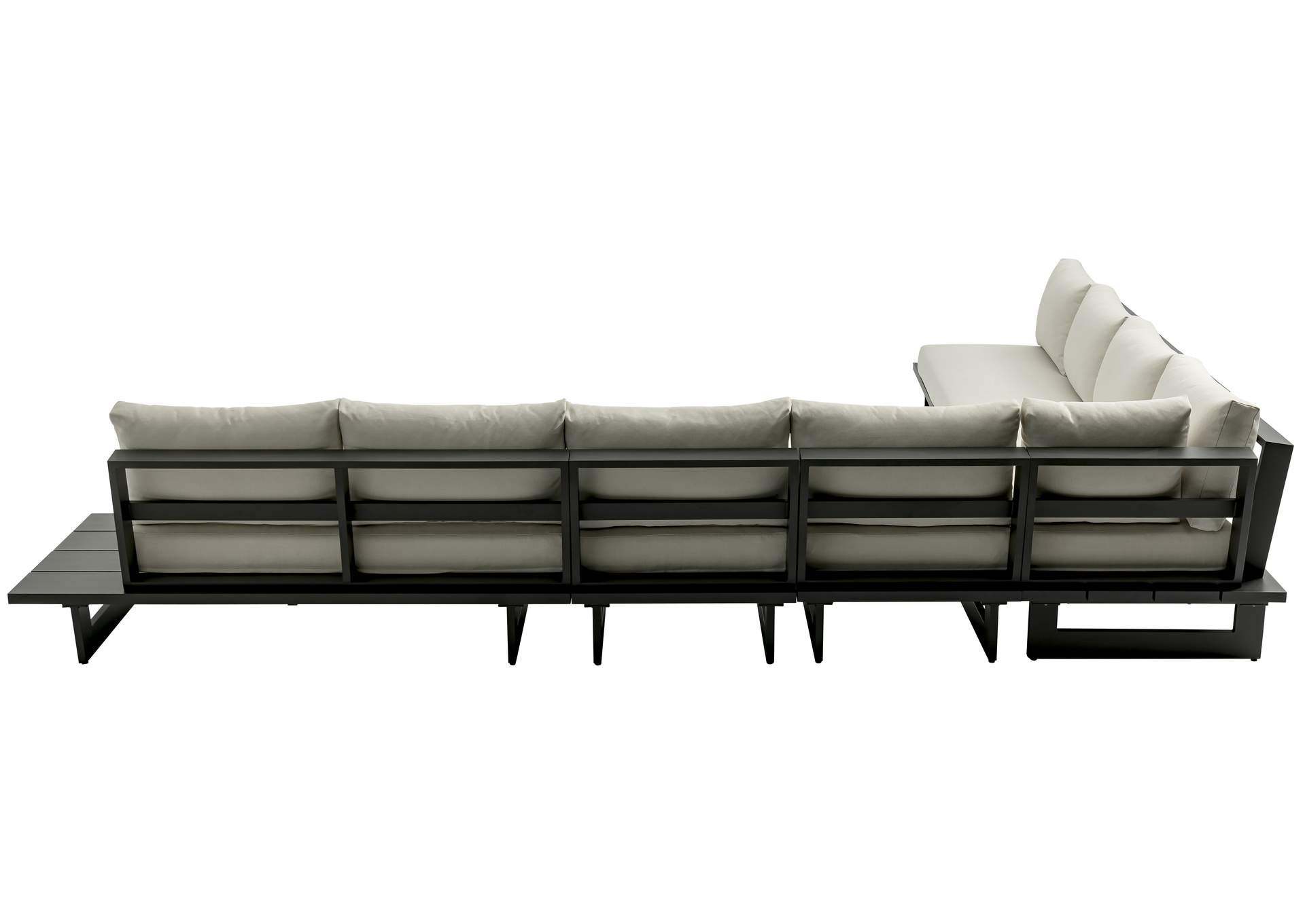 Maldives Cream Water Resistant Fabric Outdoor Patio Modular Sectional