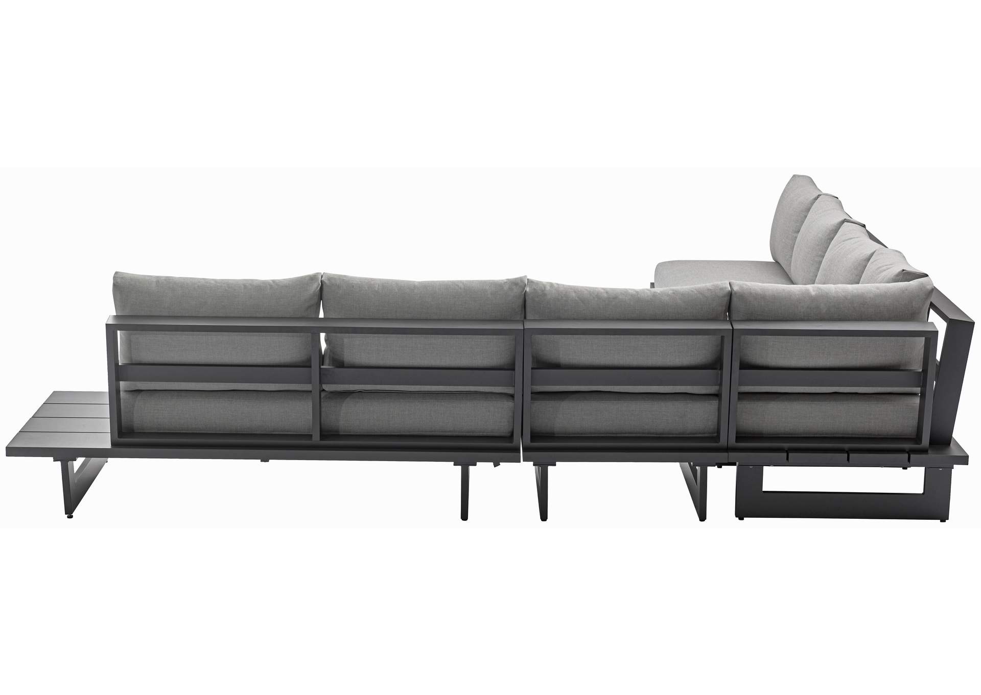 Maldives Grey Water Resistant Fabric Outdoor Patio Modular Sectional