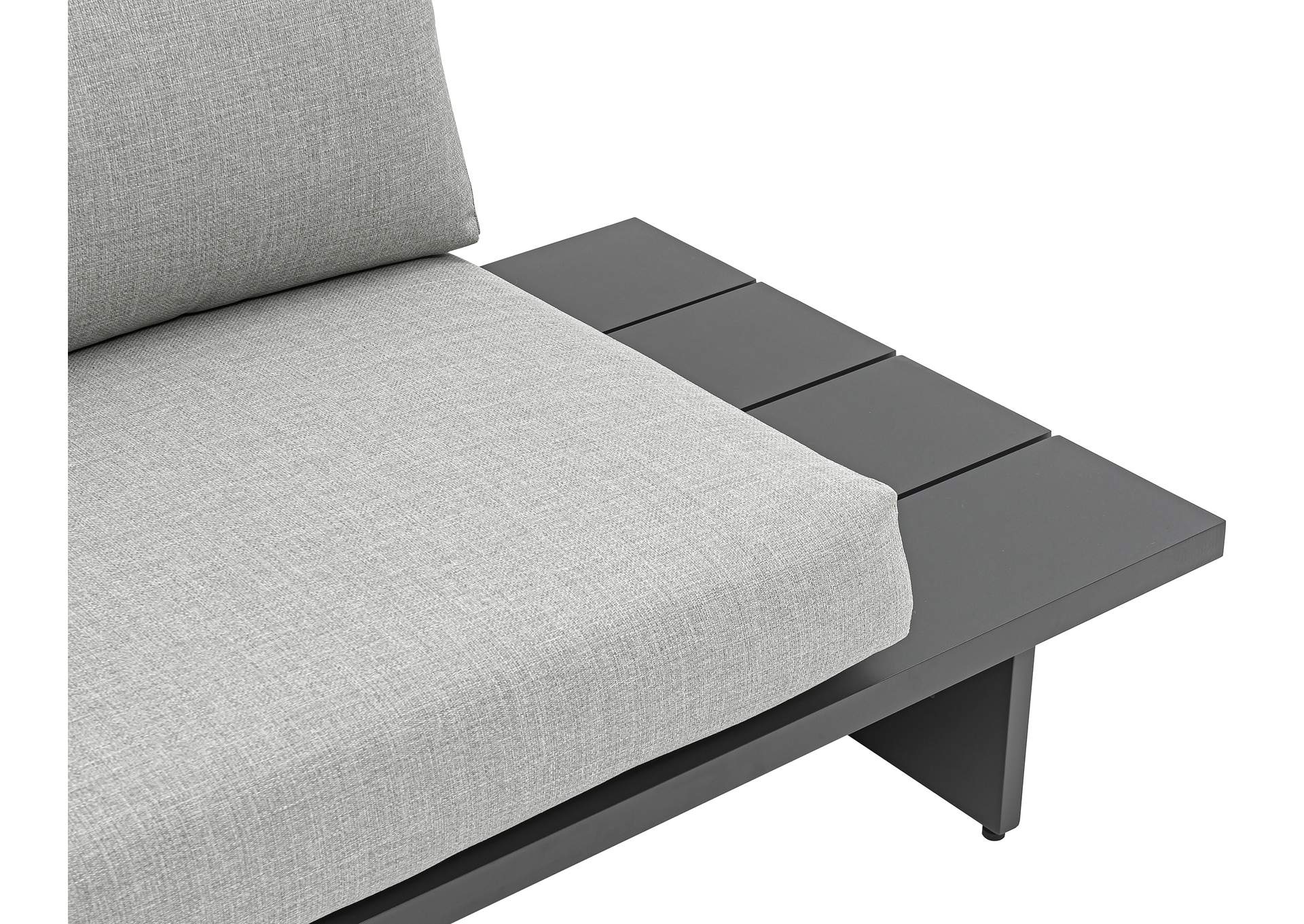Maldives Grey Water Resistant Fabric Outdoor Patio Modular Sectional