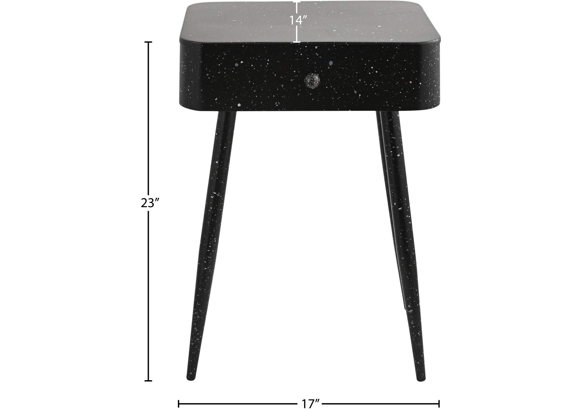 Rylan Black Iron Night Stand