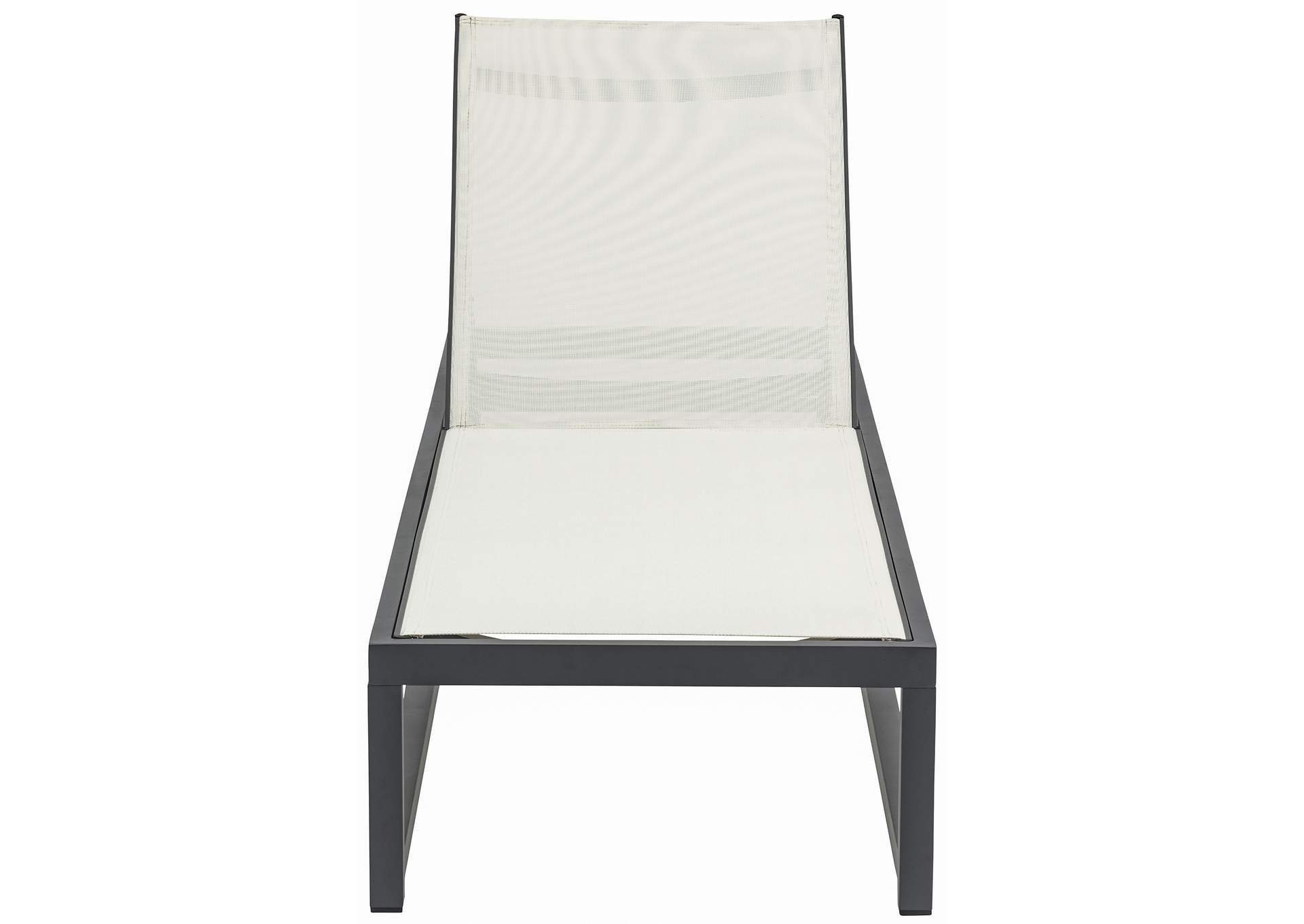 Maldives Cream Mesh Water Resistant Fabric Outdoor Patio Adjustable Sun Chaise Lounge Chair