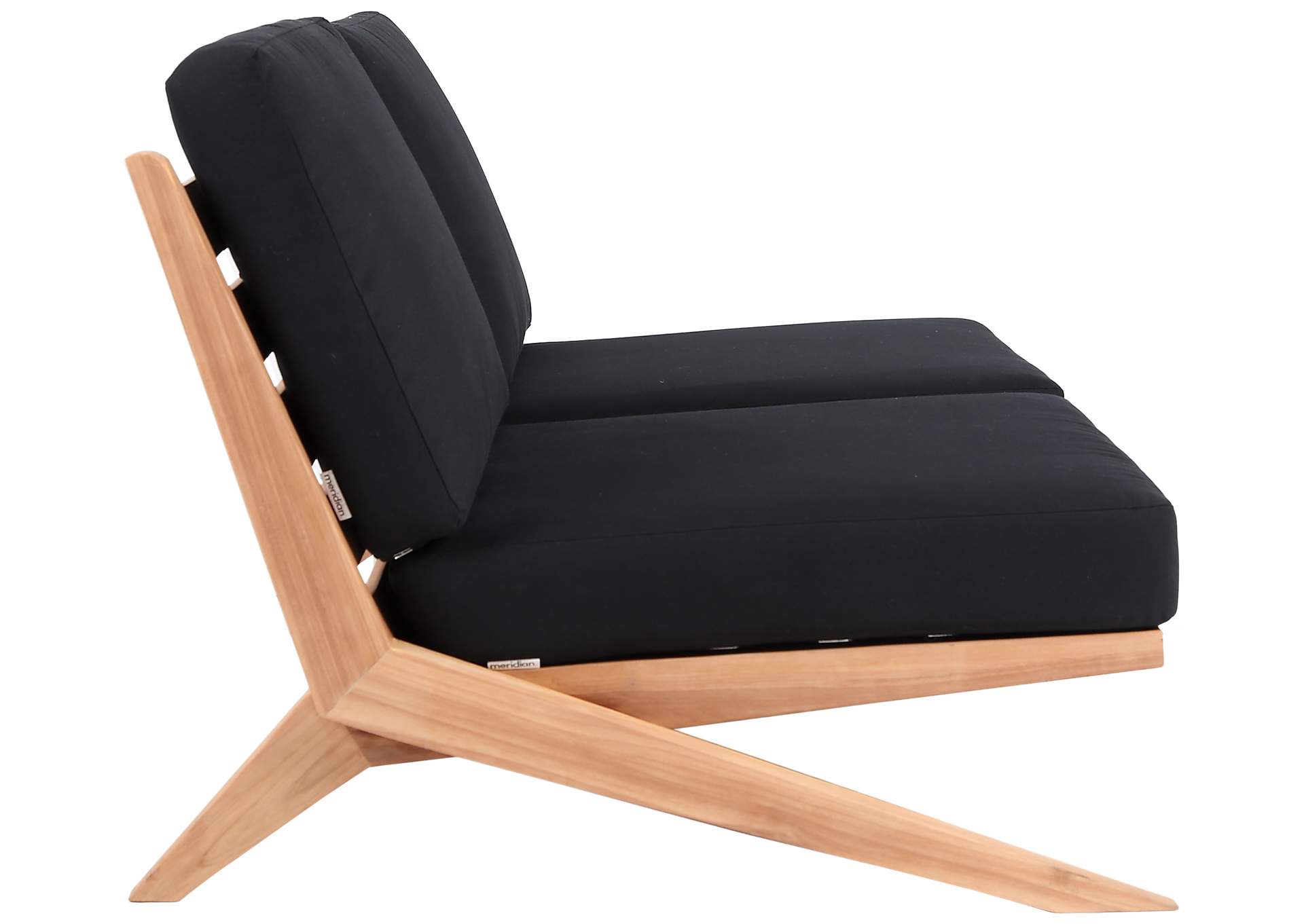 Tahiti Black Water Resistant Fabric Outdoor Loveseat