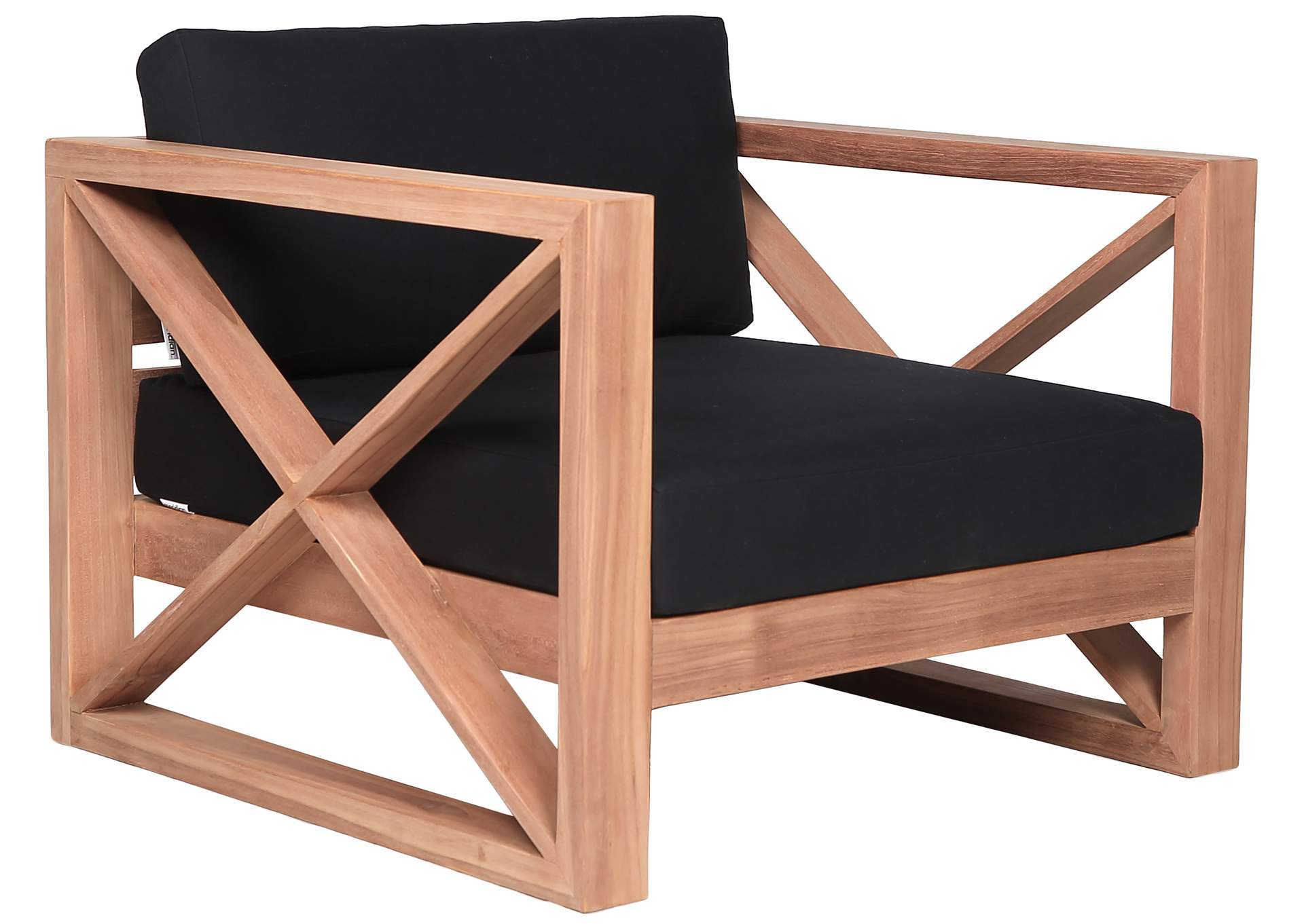 Anguilla Black Water Resistant Fabric Outdoor Chair