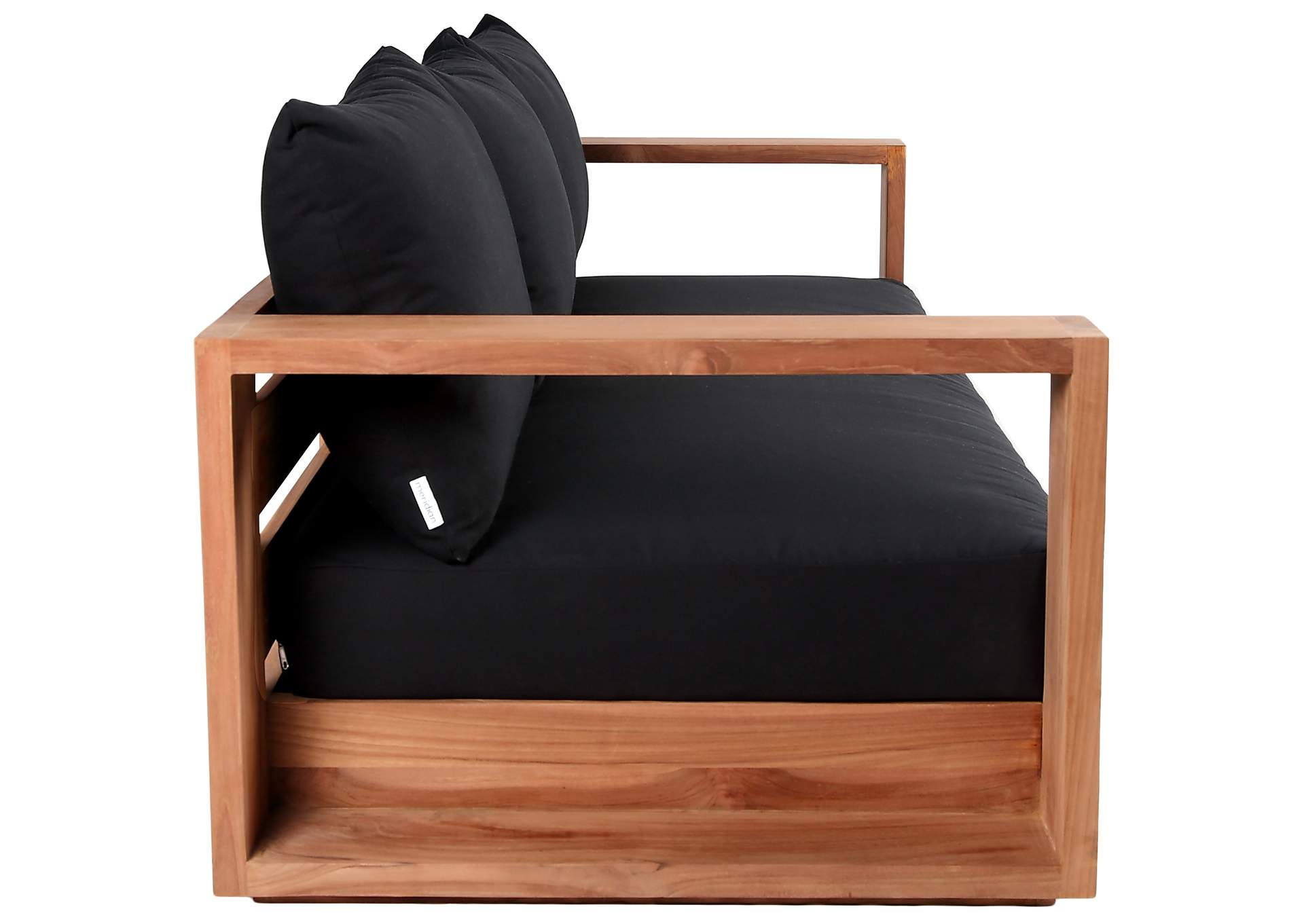 Tulum Black Water Resistant Fabric Outdoor Sofa