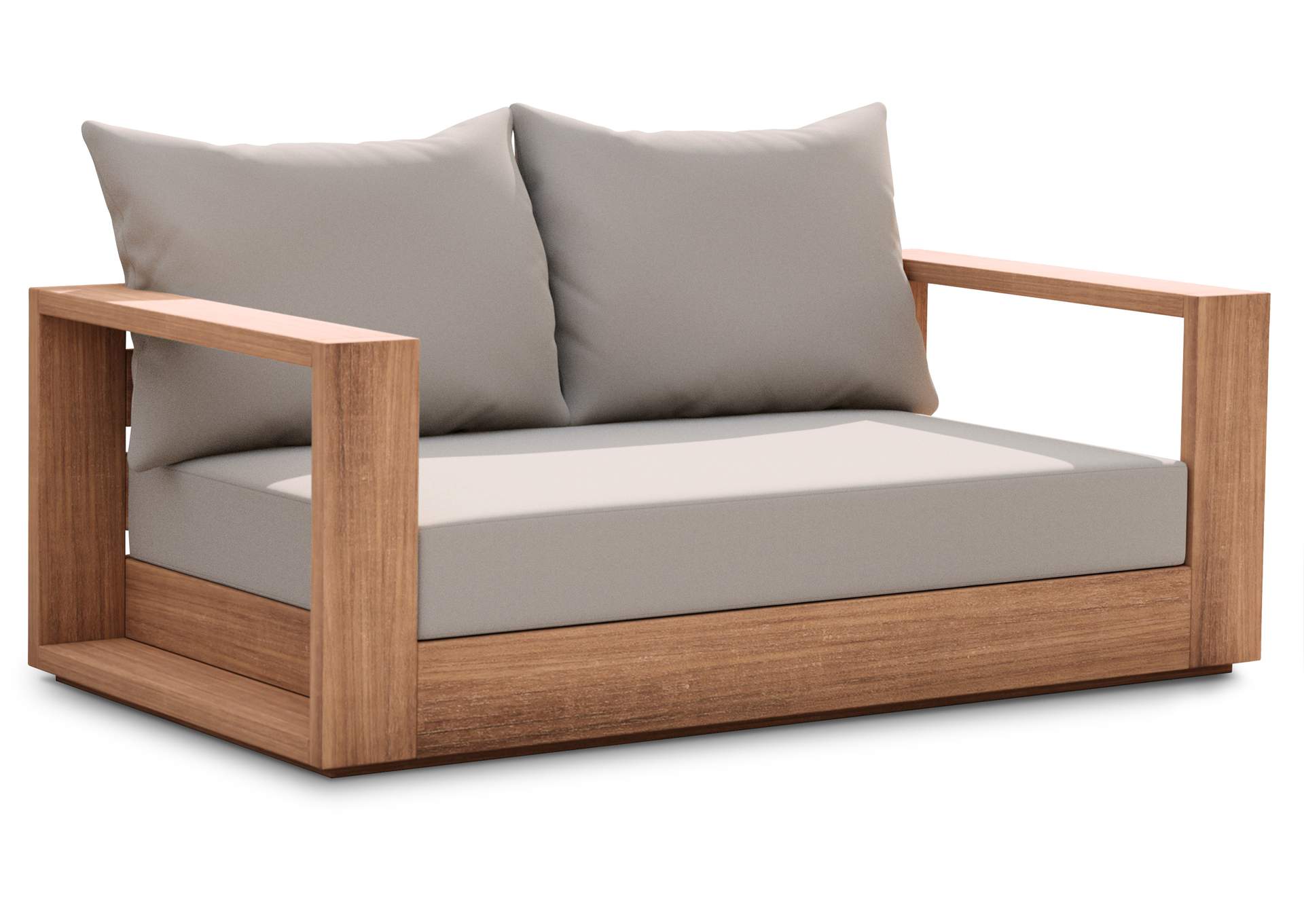 Tulum Grey Water Resistant Fabric Outdoor Loveseat