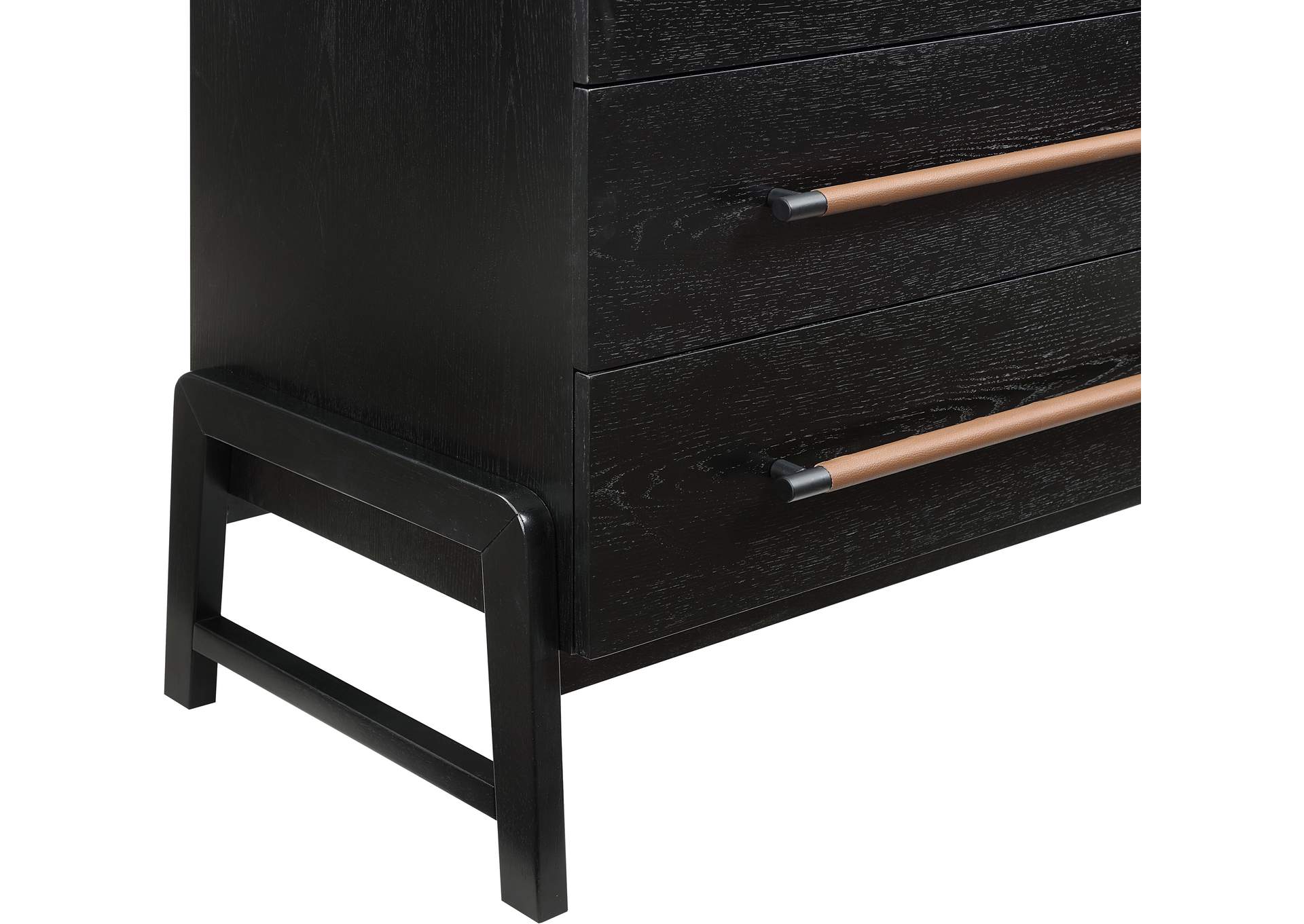 Kaya Black Vegan Leather Chest