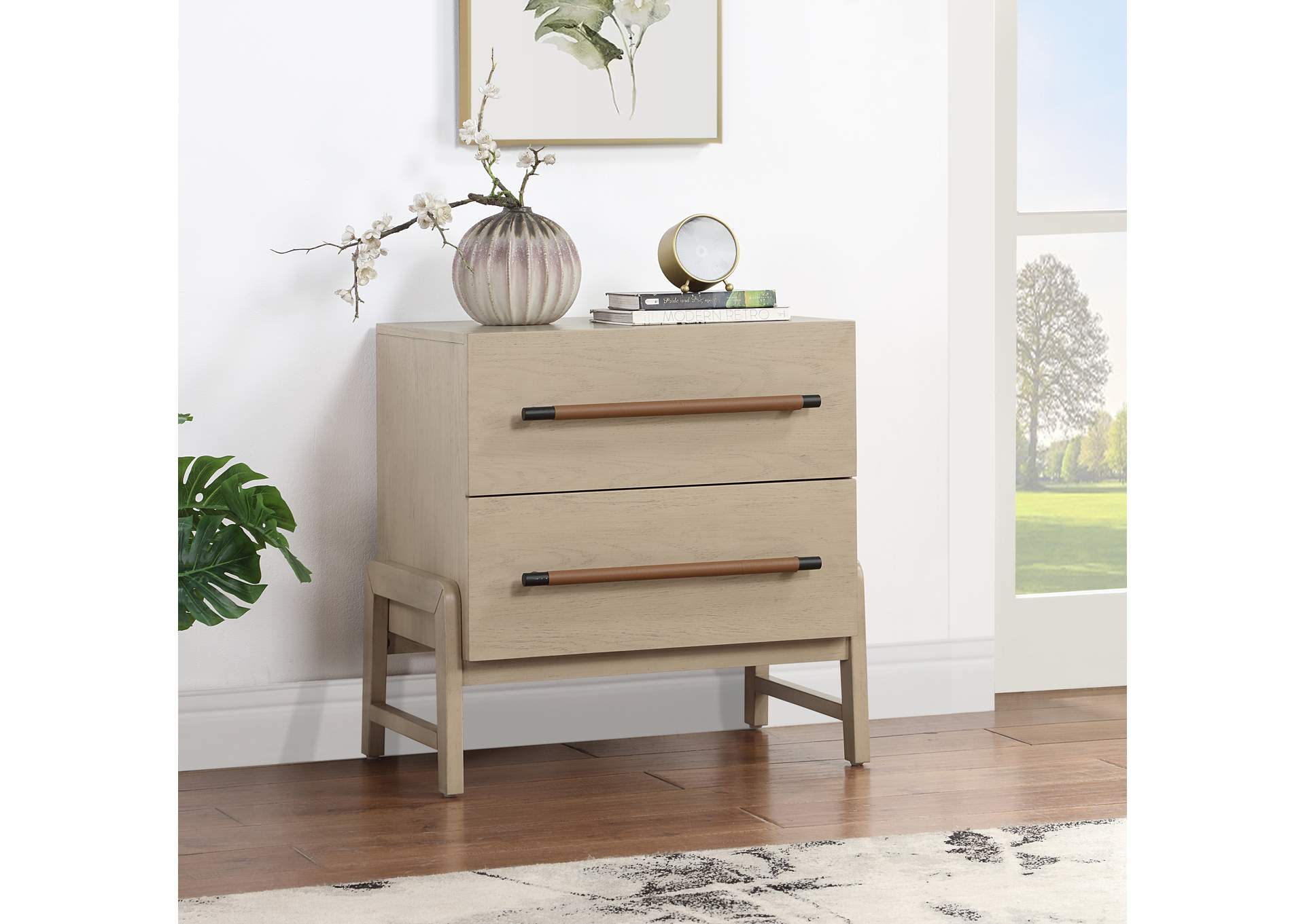 Kaya Natural Vegan Leather Night Stand