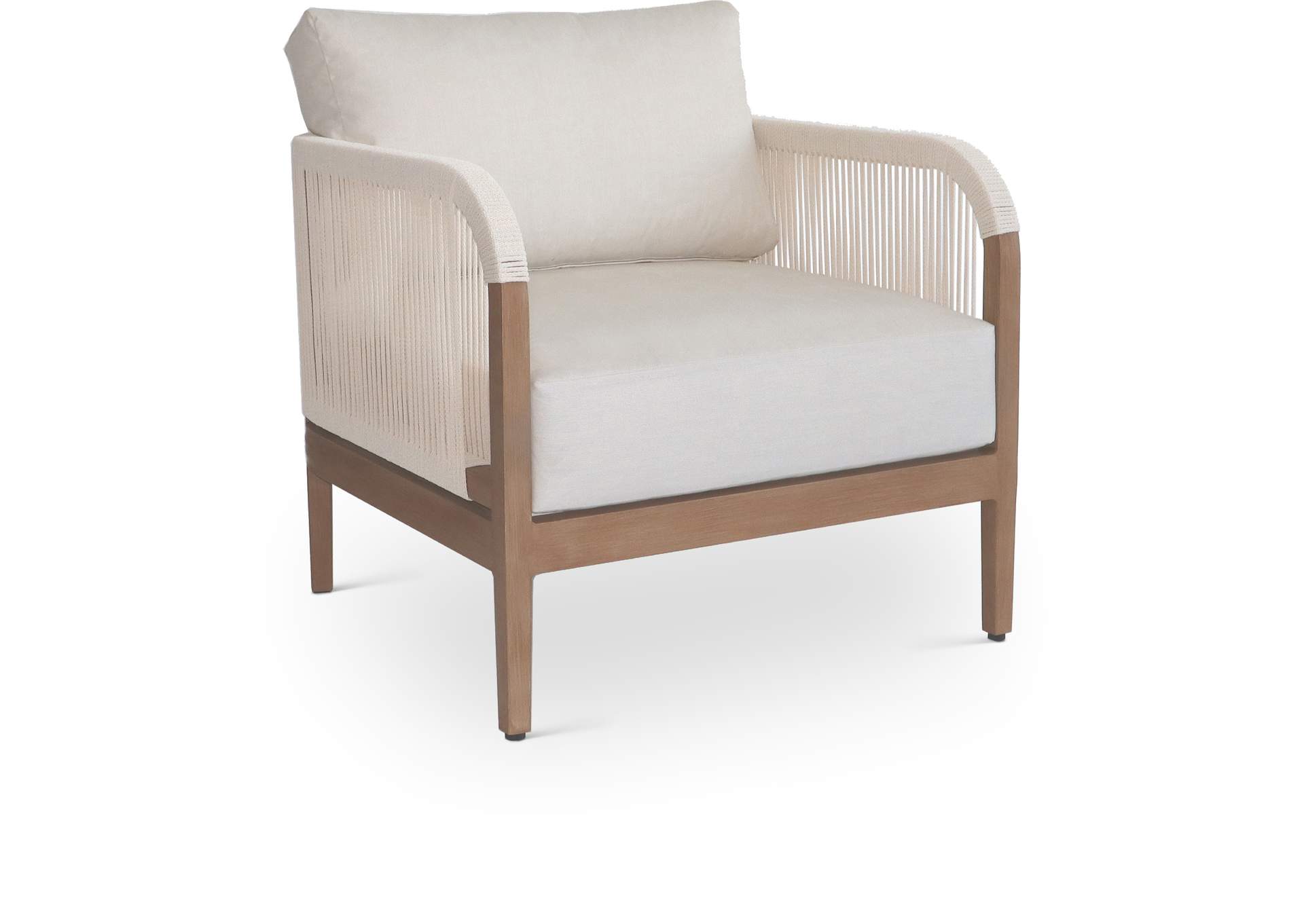 Maui Cream Water Resistant Fabric Outdoor Patio Chair