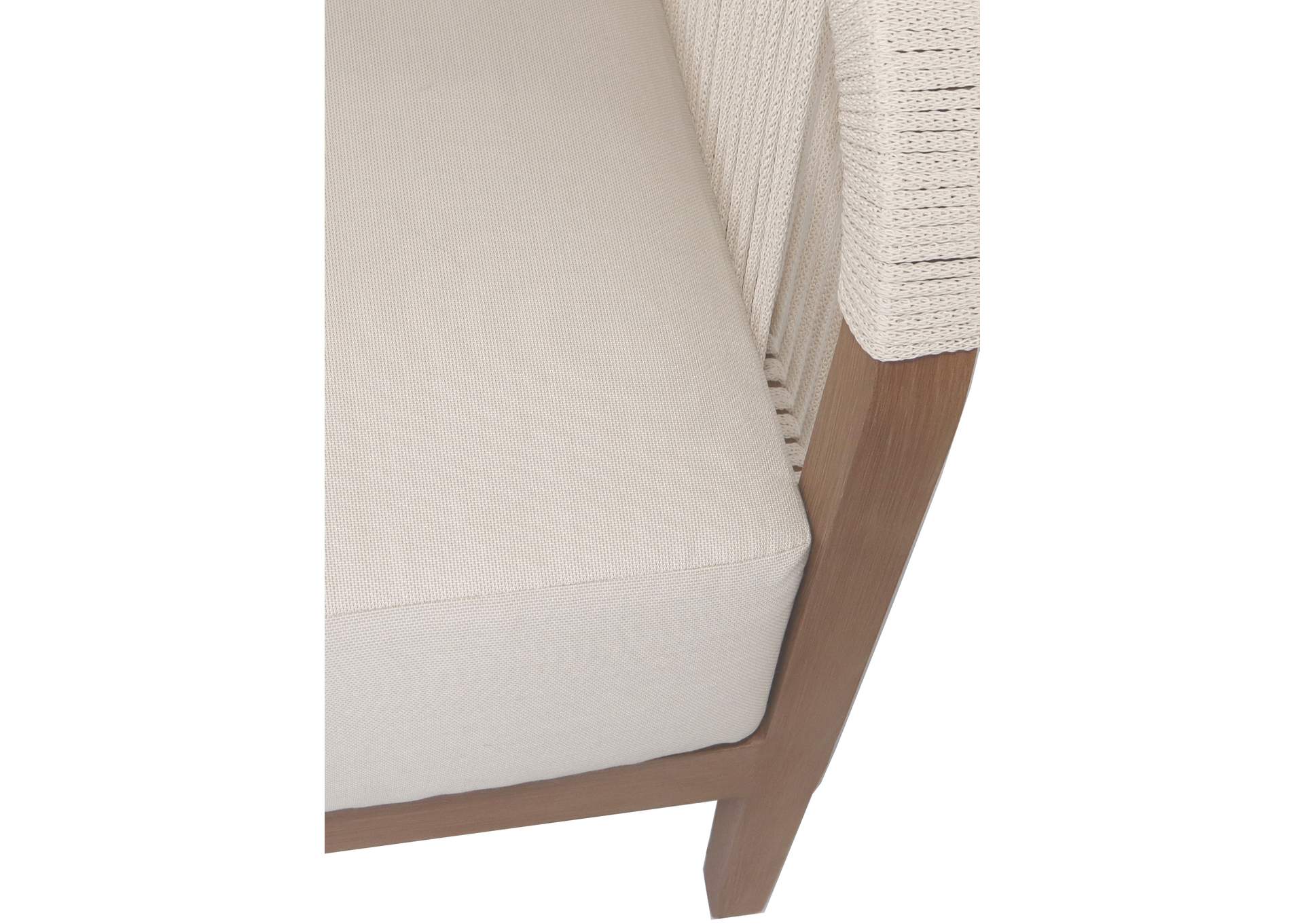 Maui Cream Water Resistant Fabric Outdoor Patio Sofa