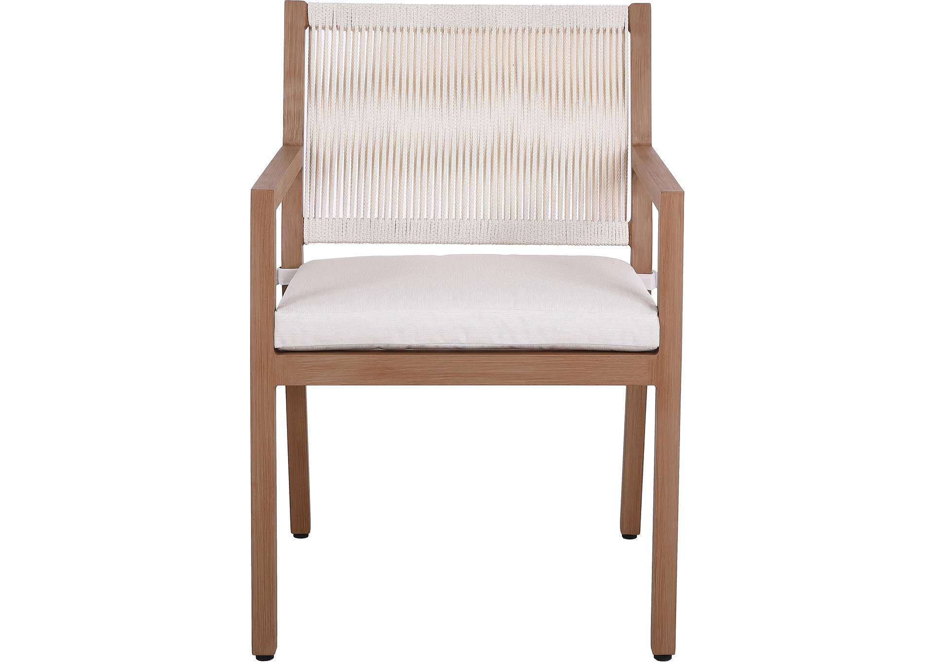 Maui Cream Water Resistant Fabric Outdoor Patio Dining Arm Chair