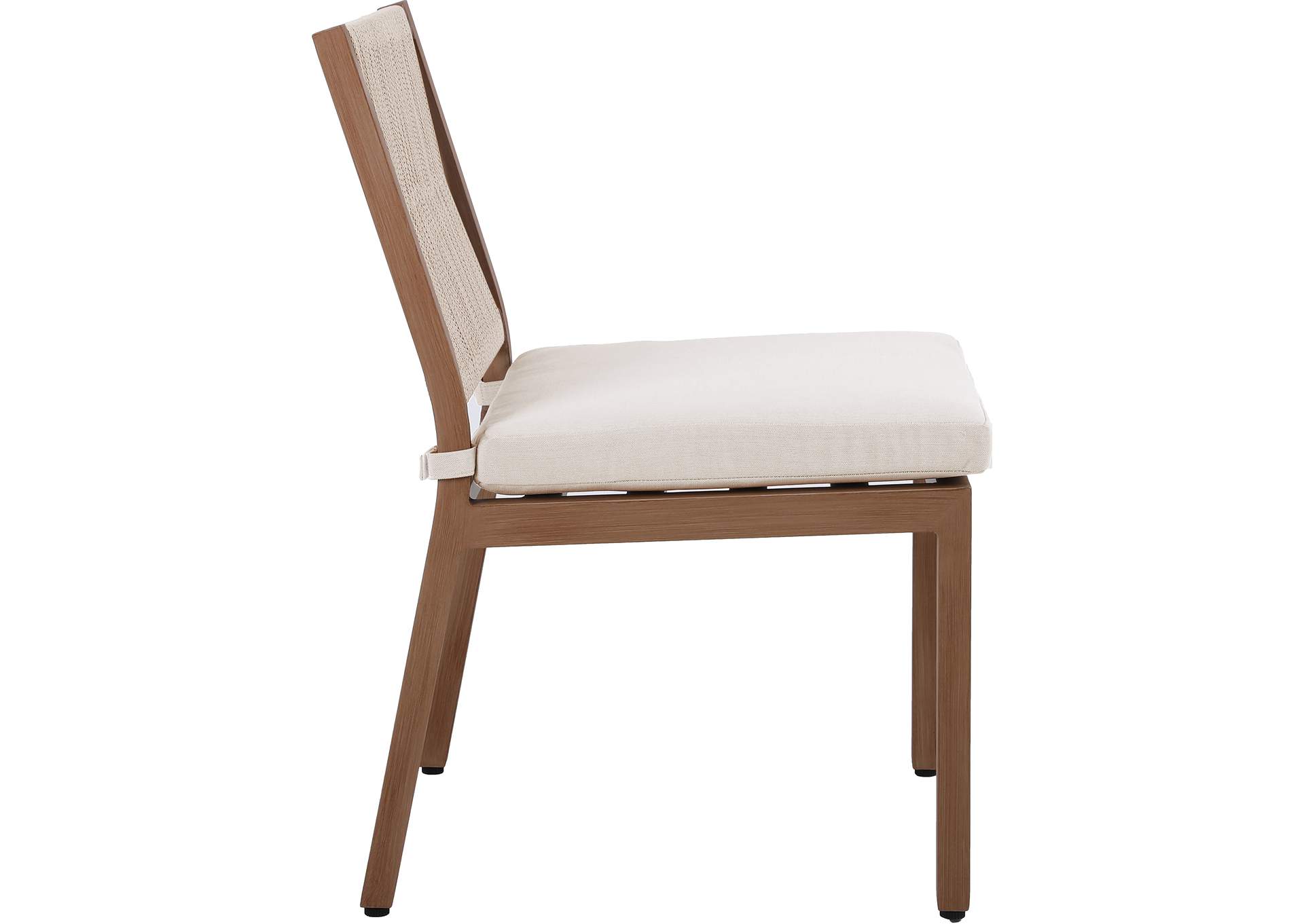 Maui Cream Water Resistant Fabric Outdoor Patio Dining Side Chair
