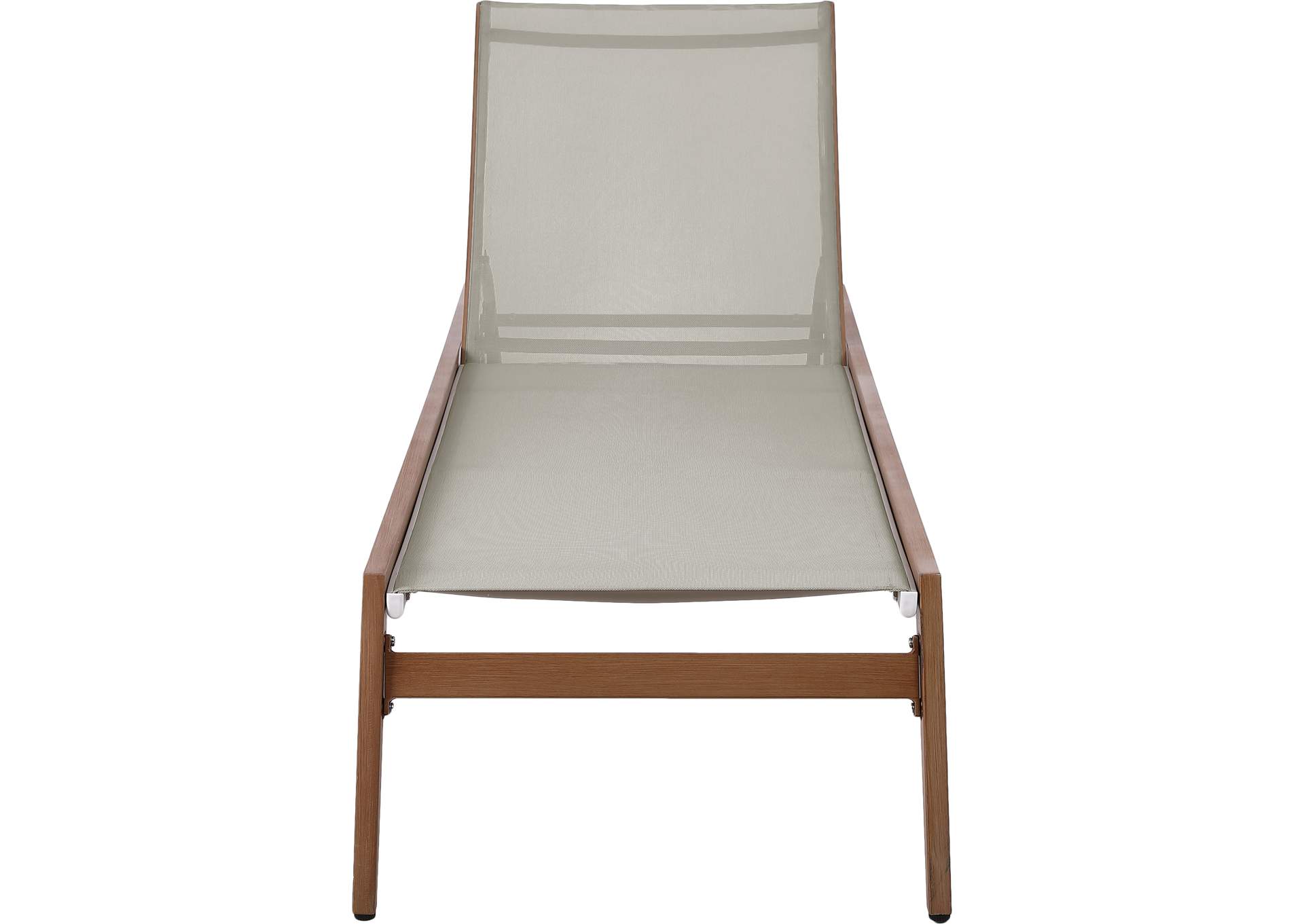 Maui Grey Water Resistant Fabric Outdoor Patio Lounger