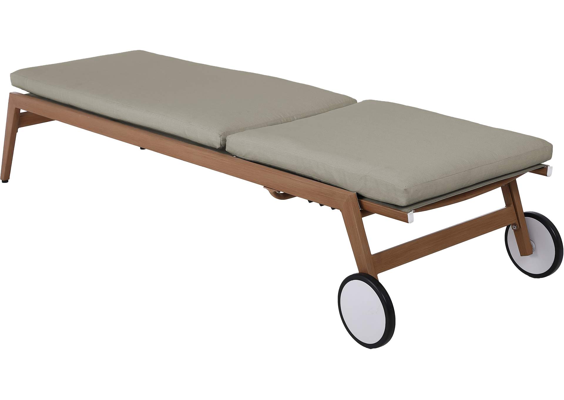 Maui Grey Water Resistant Fabric Outdoor Patio Lounger