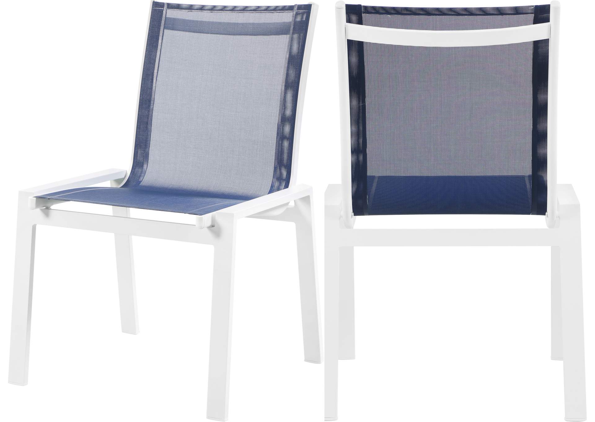 Nizuc White Mesh Waterproof Fabric Outdoor Patio Aluminum Mesh Chaise