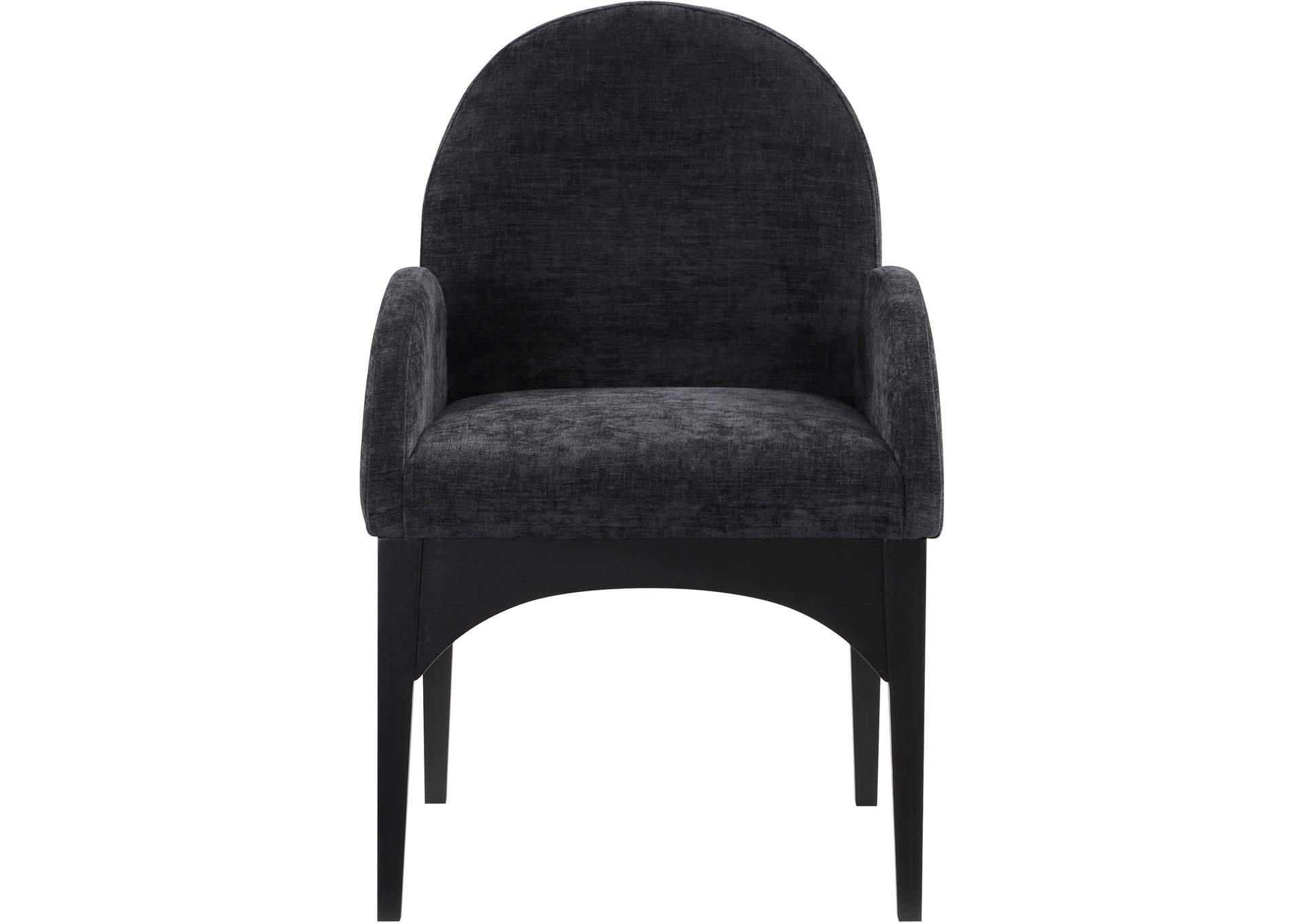 Waldorf Black Chenille Fabric Dining Chair