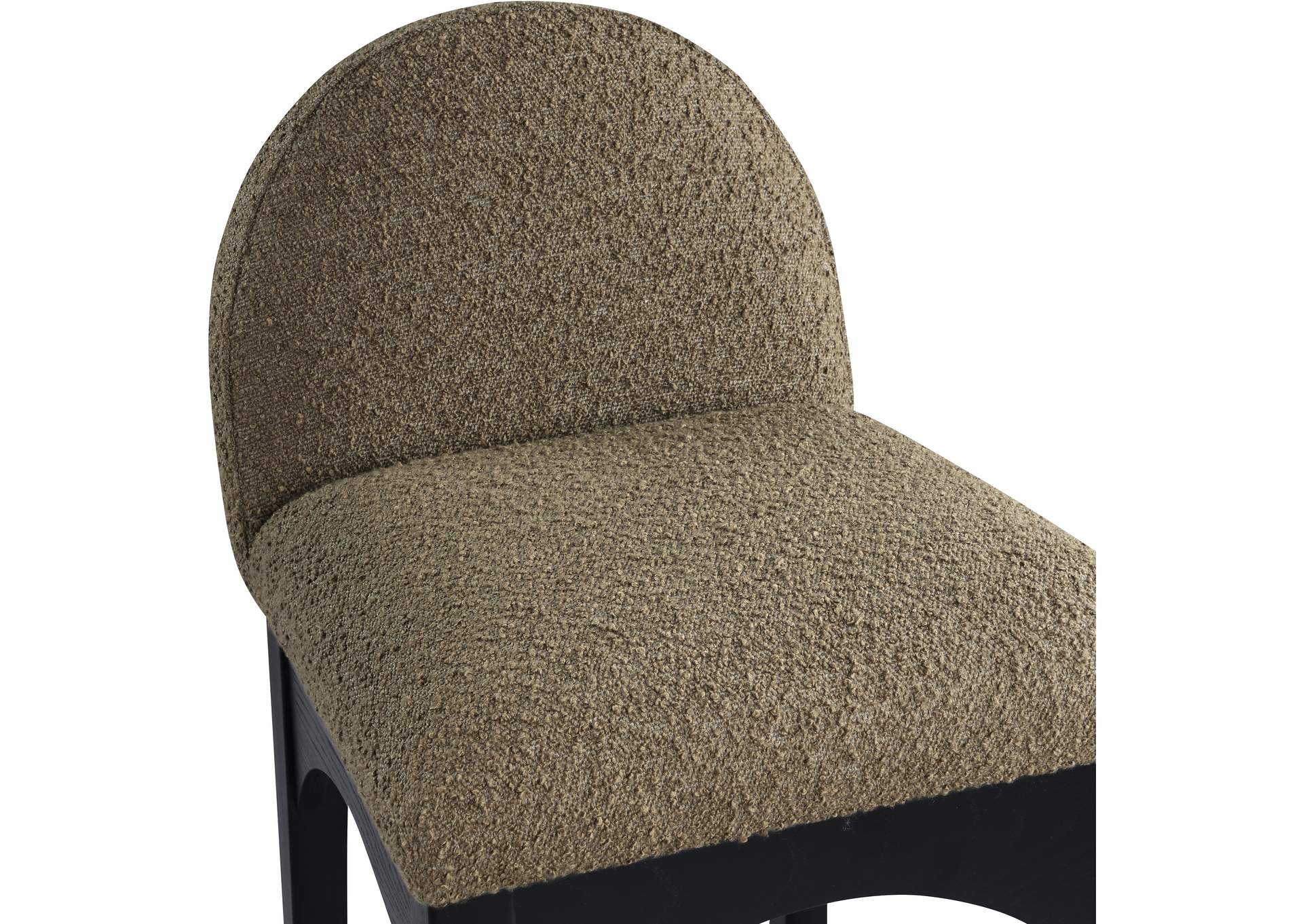 Waldorf Olive Boucle Fabric Stool