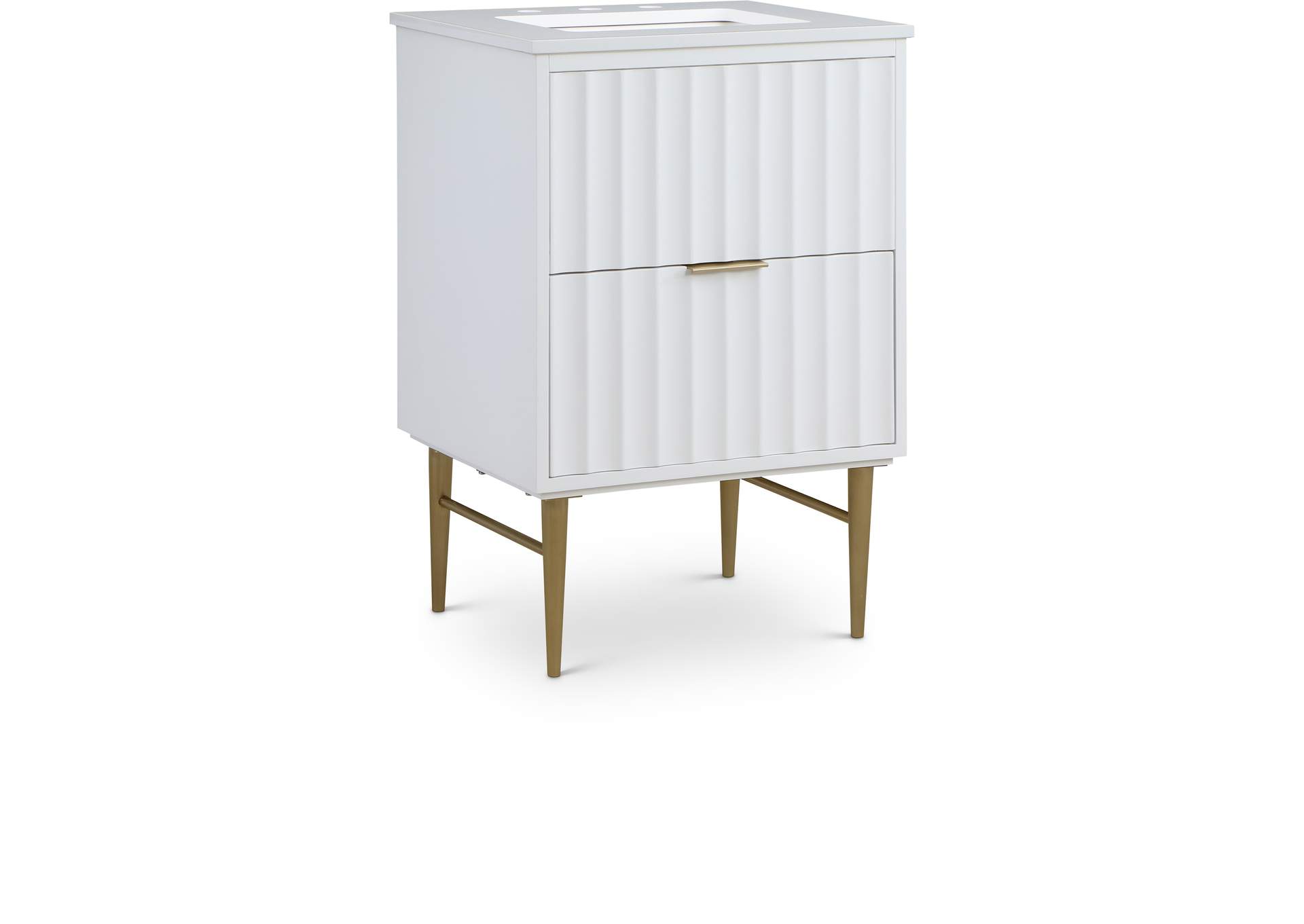 Modernist White Bathroom Vanity