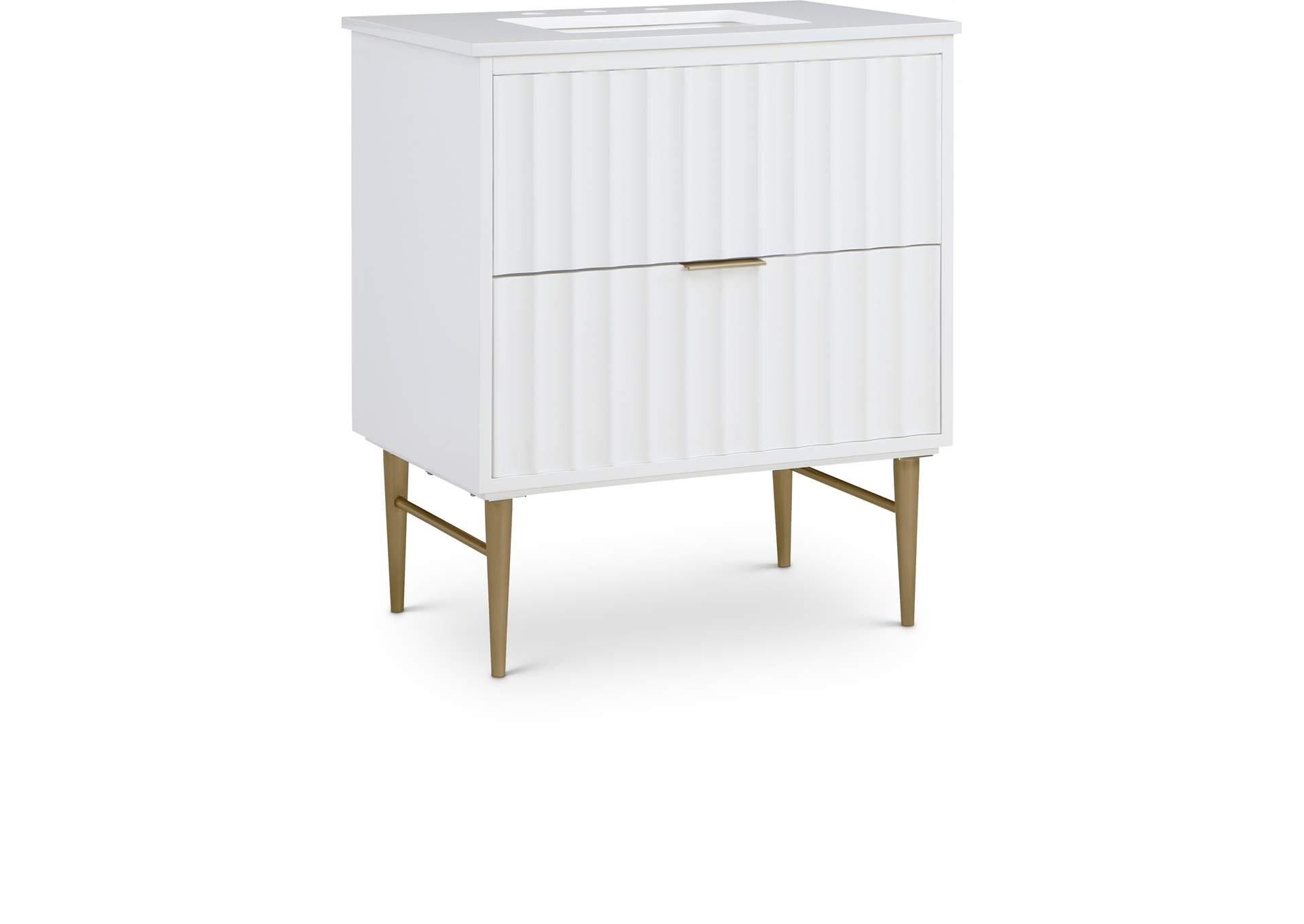 Modernist White Bathroom Vanity