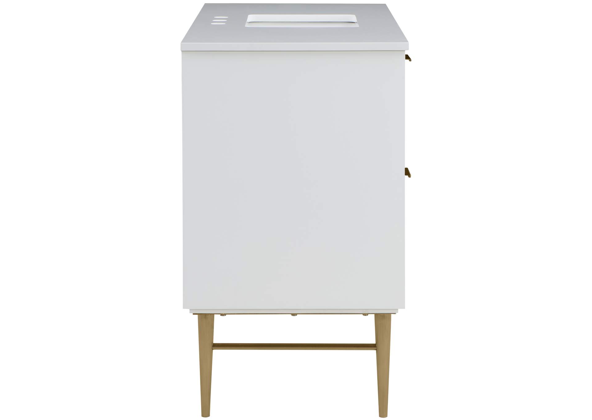 Modernist White Bathroom Vanity